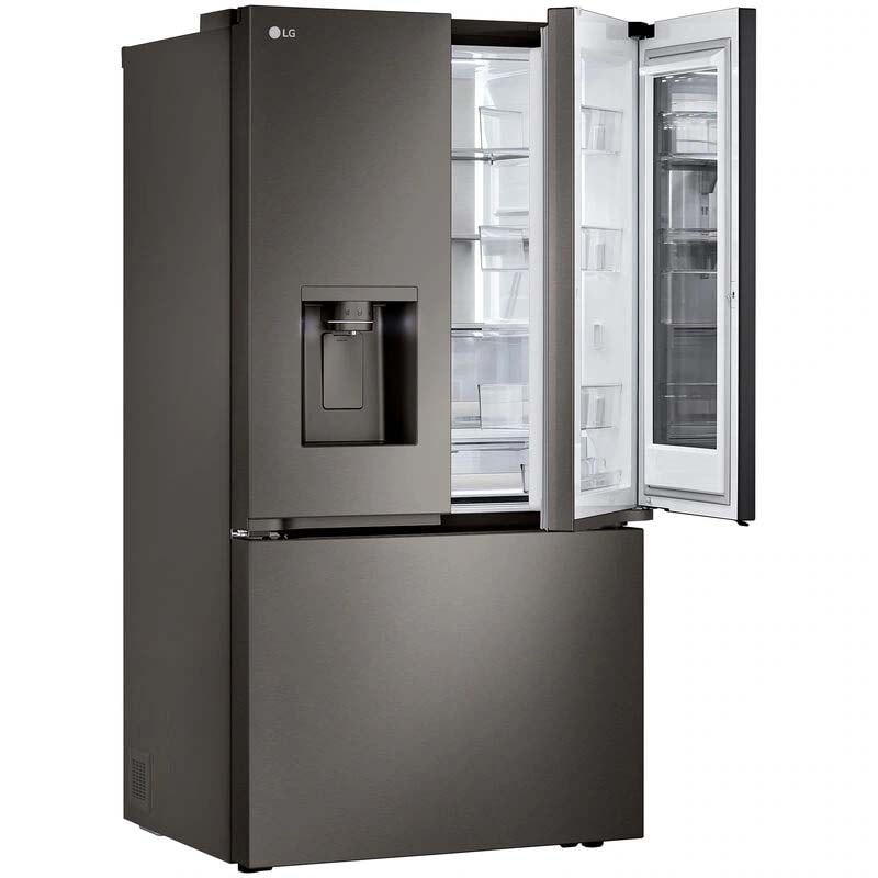 LG InstaView 36 in. 25.5 cu. ft. Smart Counter Depth French Door Refrigerator with Ice & Water Dispenser - PrintProof Black Stainless Steel, PrintProof Black Stainless Steel, hires
