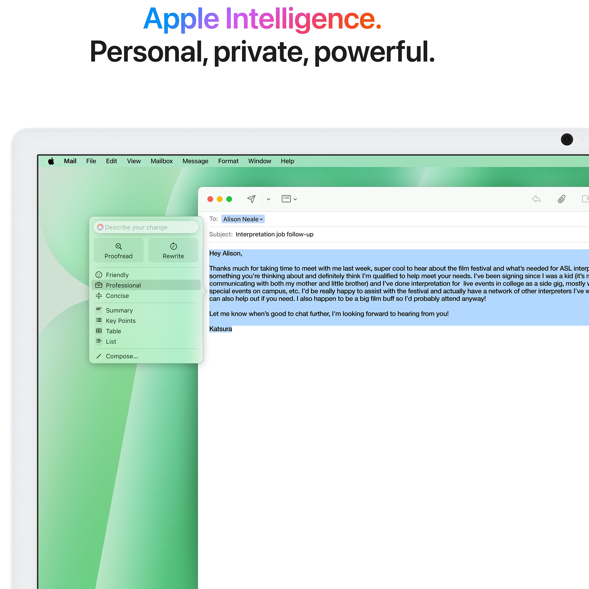 Apple iMac 24 in. (2024) with Apple M4 10-Core CPU, 10-Core GPU, 16 GB RAM, 512 GB SSD & Mac OS - Green, Green, hires