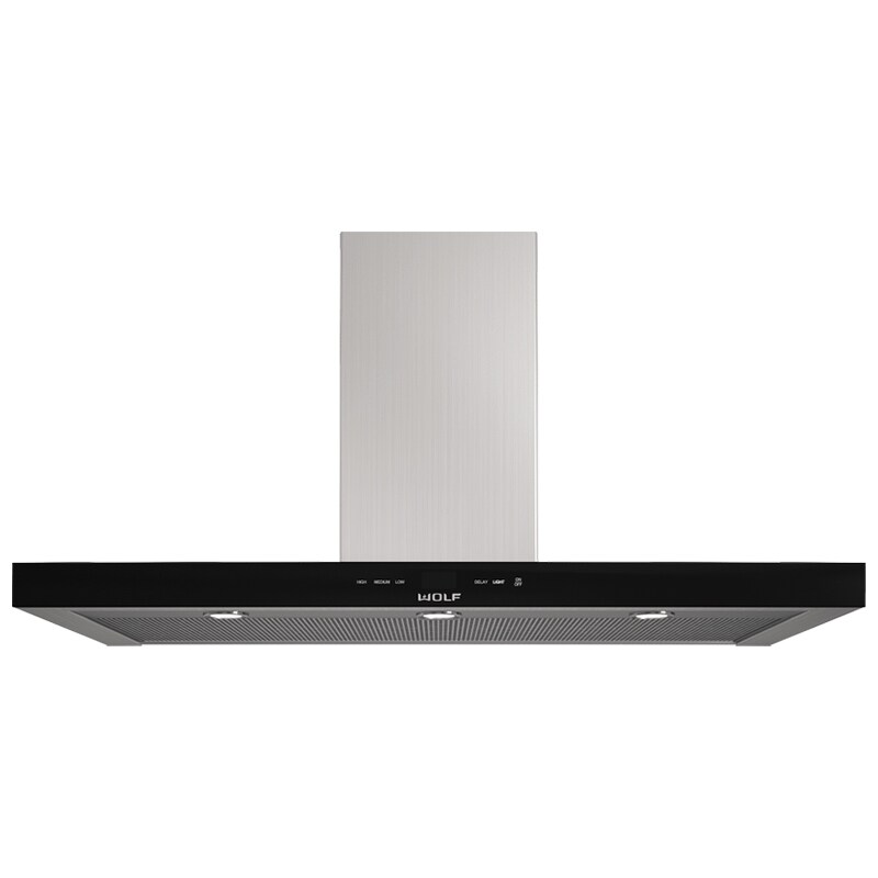 Wolf 45 in. Convertible Chimney Style Range Hood with 3 Fan Speeds & 2 LED Lights - Black, , hires
