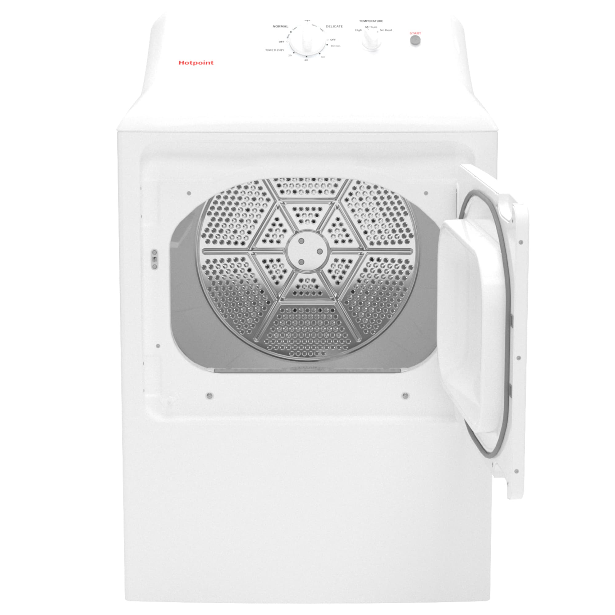 Hotpoint 27 in. 6.2 cu. ft. Electric Dryer with Up To 120 ft. Venting & Shallow Depth - White, , hires