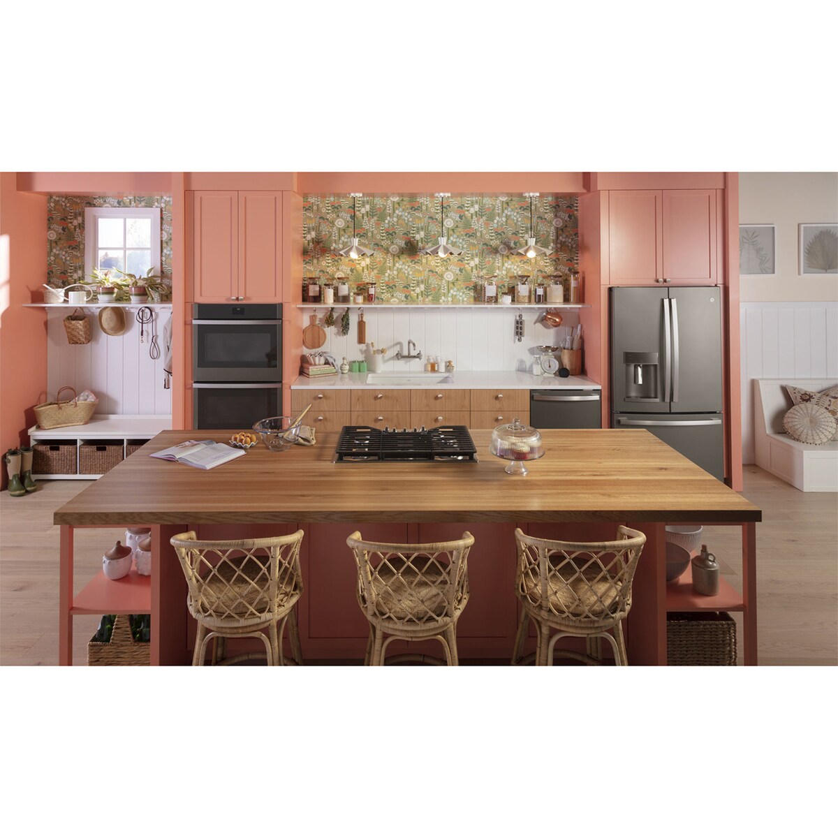 GE 36 in. 27.7 cu. ft. French Door Refrigerator with Ice & Water Dispenser - Fingerprint Resistant Slate, Slate, hires