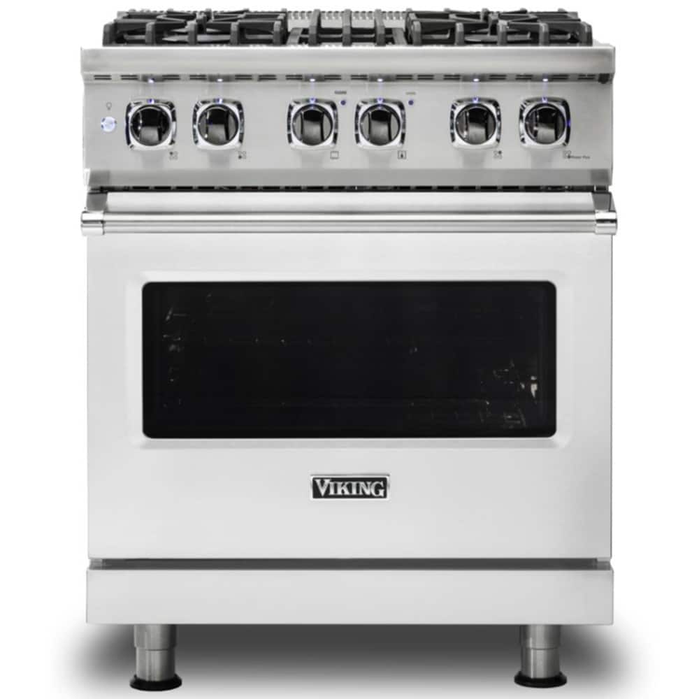 Viking 5 Series 30 in. 4.7 cu. ft. True European Convection Dual Fuel Range with 4 Sealed Burners - Stainless Steel, , hires