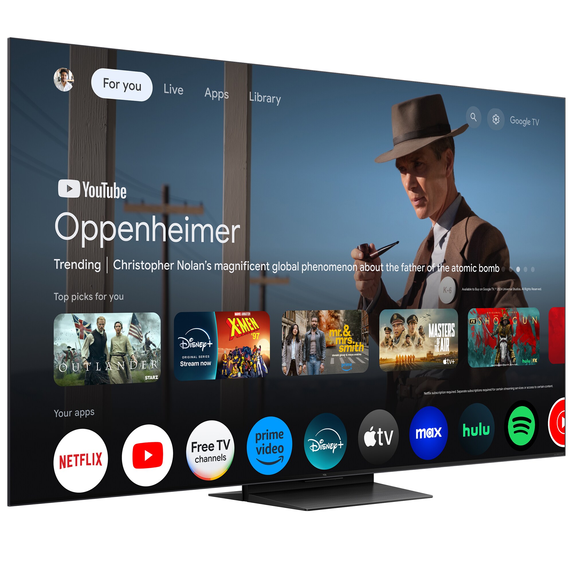 TCL - 65" Class QM7K QLED Mini-LED 4K UHD Smart Google TV, , hires