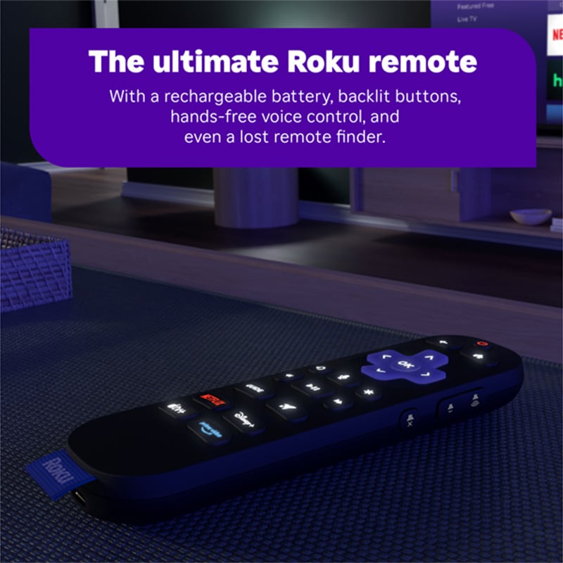 Roku Ultra 2024 | 4K/HDR10+/Dolby Vision & Atmos Streaming Device Rechargeable Backlit Voice Remote Pro Free & Live TV - Black, , hires