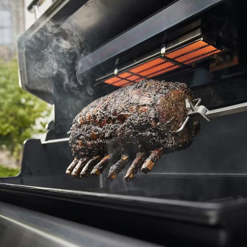 Weber Summit FS38 S Series 5-Burner Liquid Propane Gas Grill with Side Burner, Rotisserie & Smoker Box - Stainless Steel, , hires