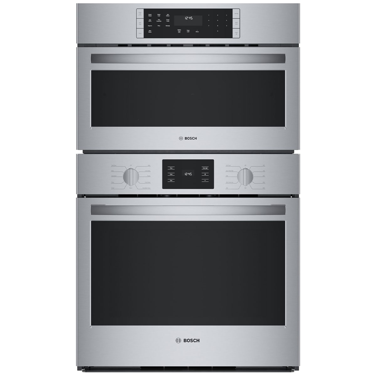 Bosch 500 Series 30 in. 6.2 cu. ft. Speed Electric Microwave/Wall Oven Combo with True European Convection - Stainless Steel, , hires