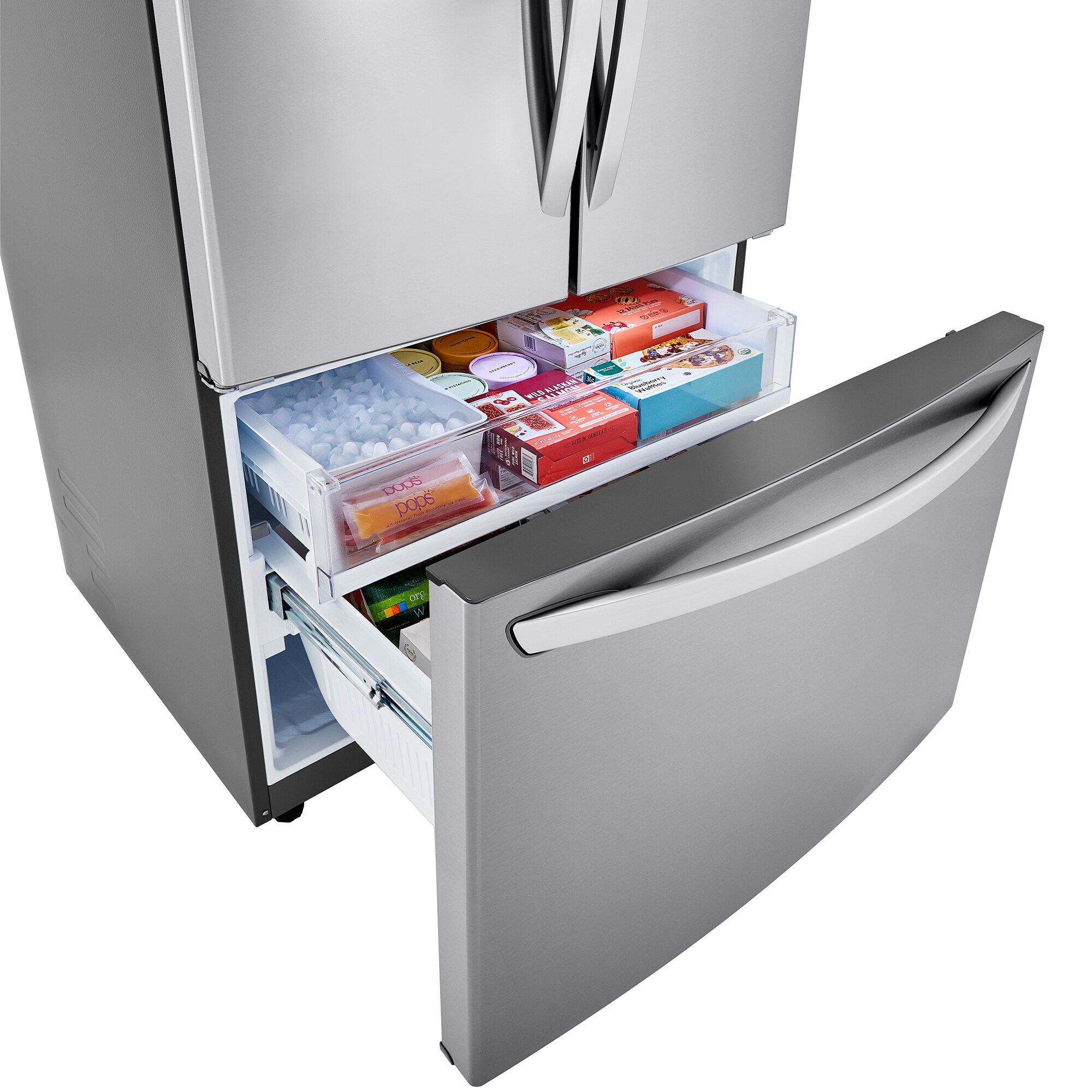 LG 36 in. 28.7 cu. ft. Smart French Door Refrigerator with Ice Maker - Stainless Steel, , hires
