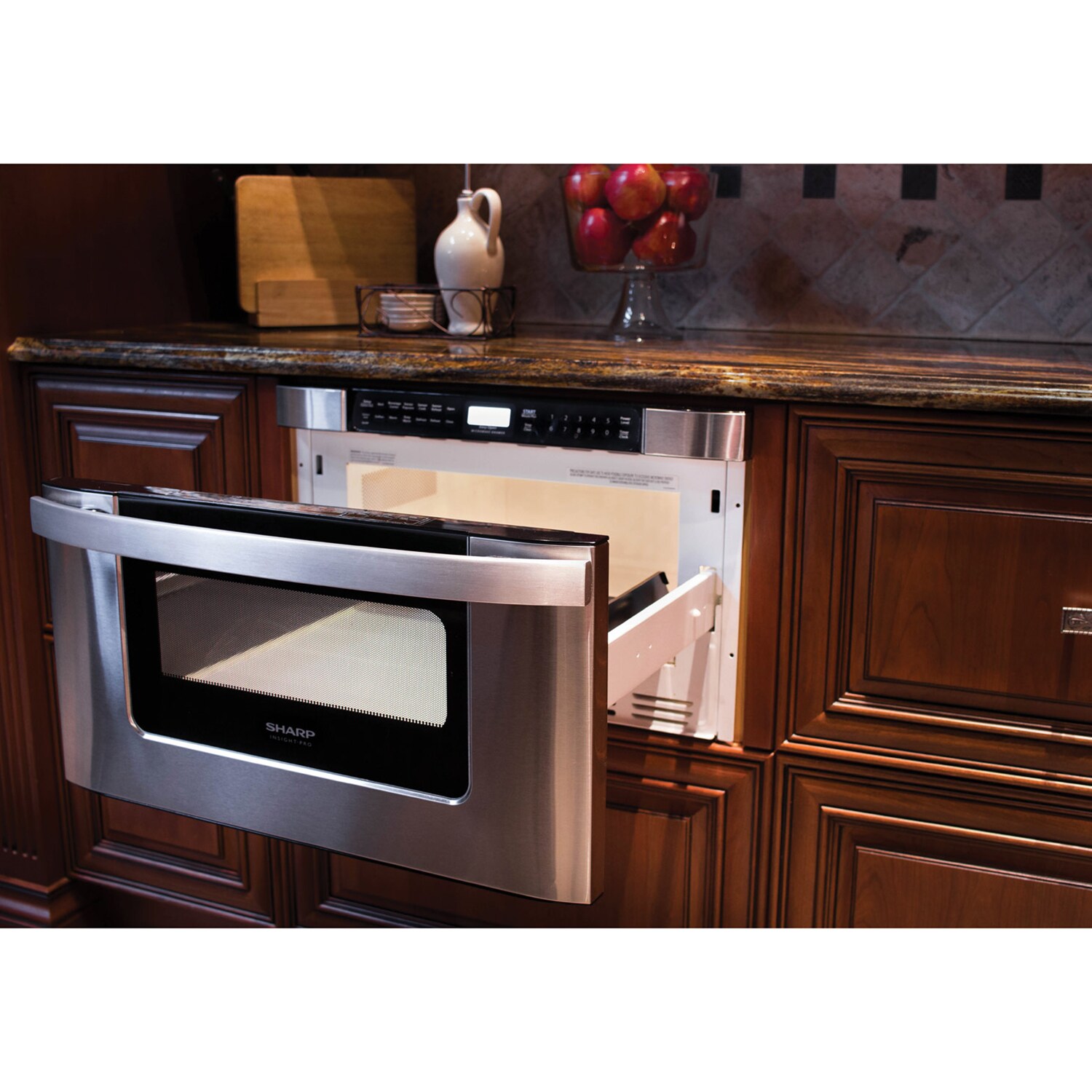 Sharp 24 in. 1.2 cu. ft. 950W Low Profile Drawer Microwave with Sensor Cooking - Stainless Steel, , hires