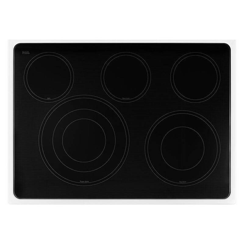 Whirlpool 30 in. 6.7 cu. ft. True European Convection Double Oven Electric Range with Radiant Burners - White Ice, White Ice, hires