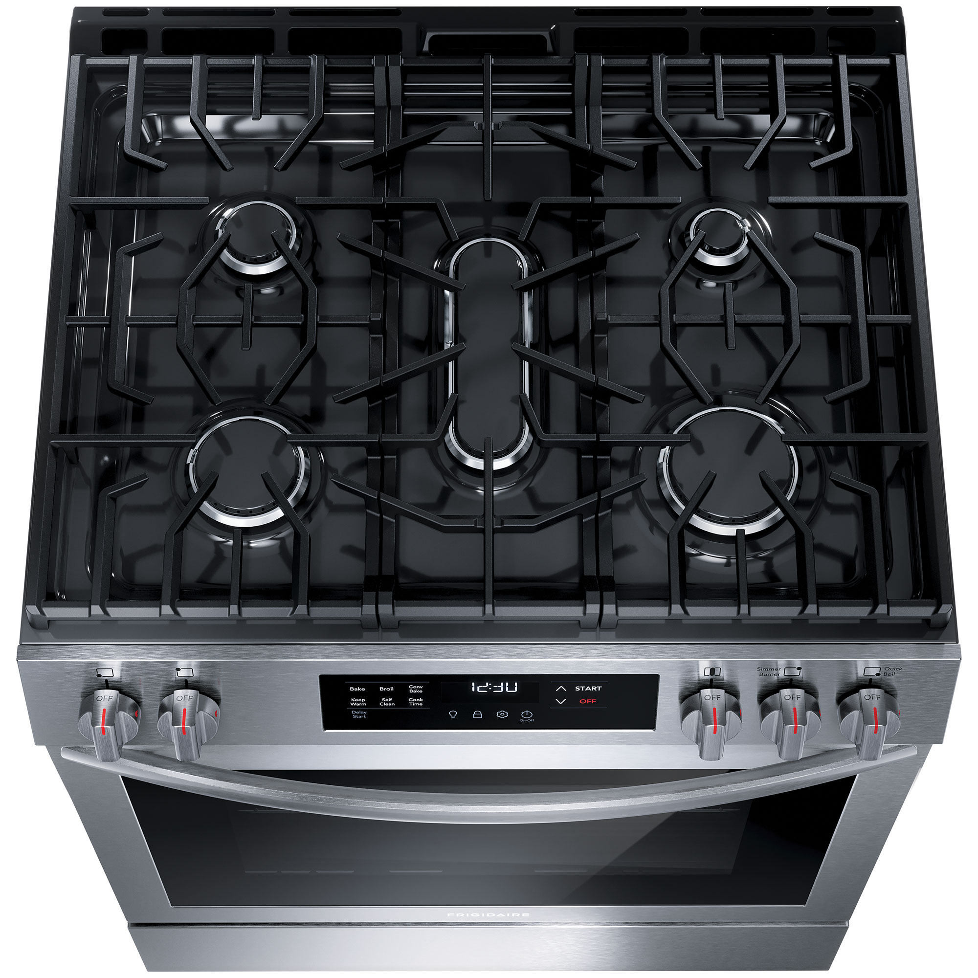 Frigidaire 30 in. 5.1 cu. ft. Standard Convection Gas Range with 5 Sealed Burners - Stainless Steel, , hires