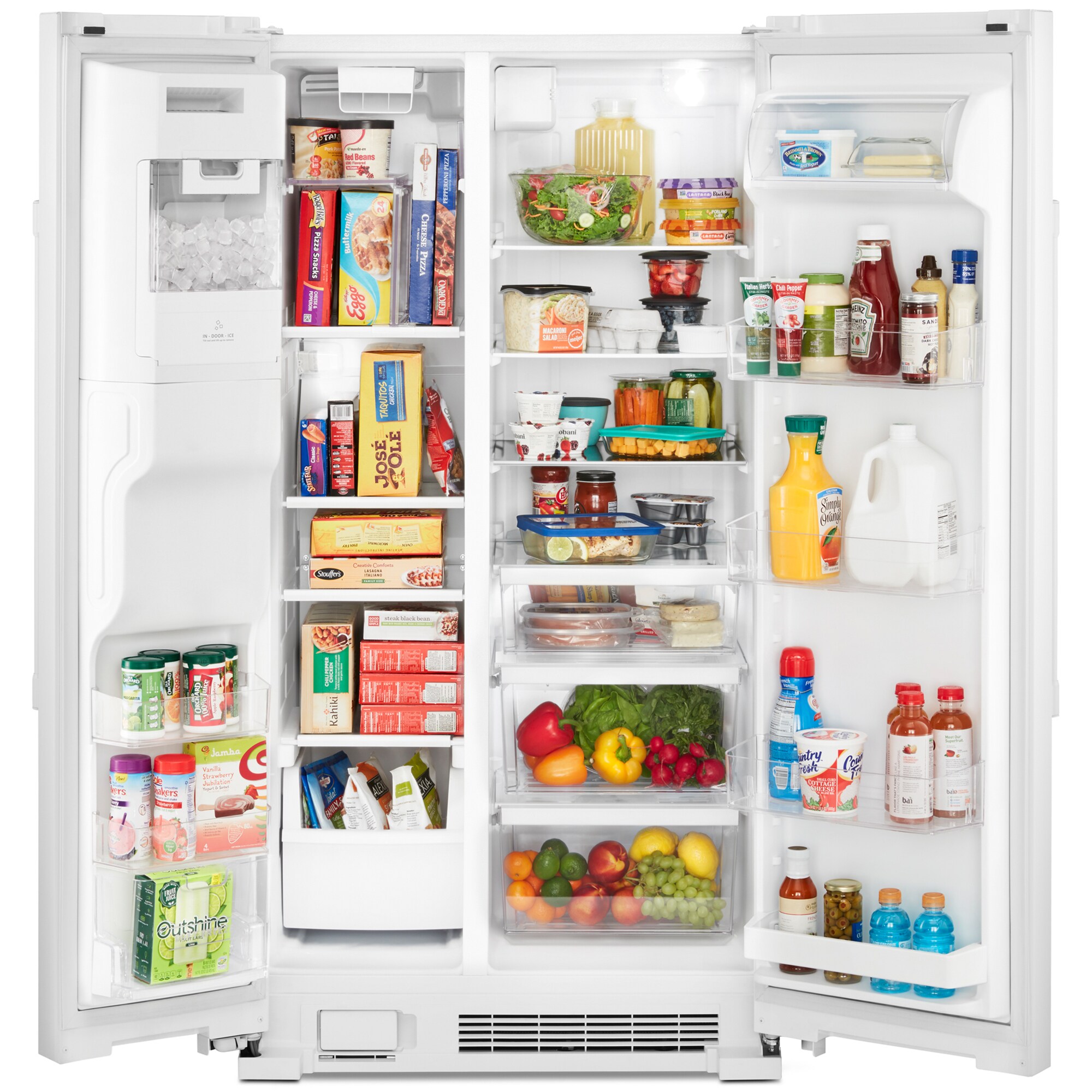 Maytag 36 in. 24.5 cu. ft. Side by Side Refrigerator with Ice & Water Dispenser - White, White, hires