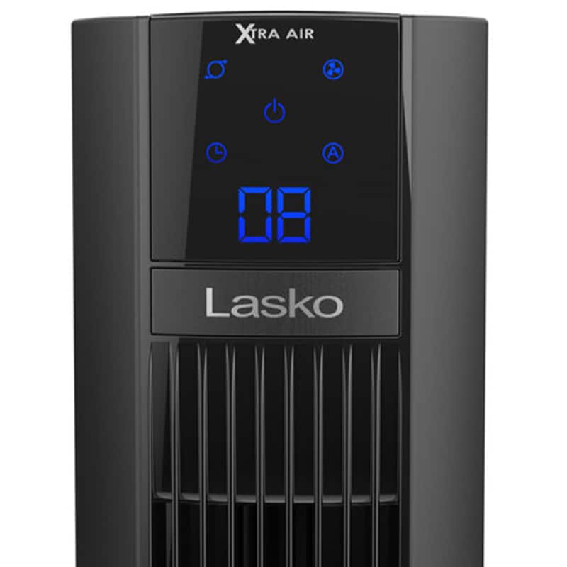 Lasko 48 in. Oscillation Tower Fan with 4 Speed Settings & Remote Control - Black, , hires