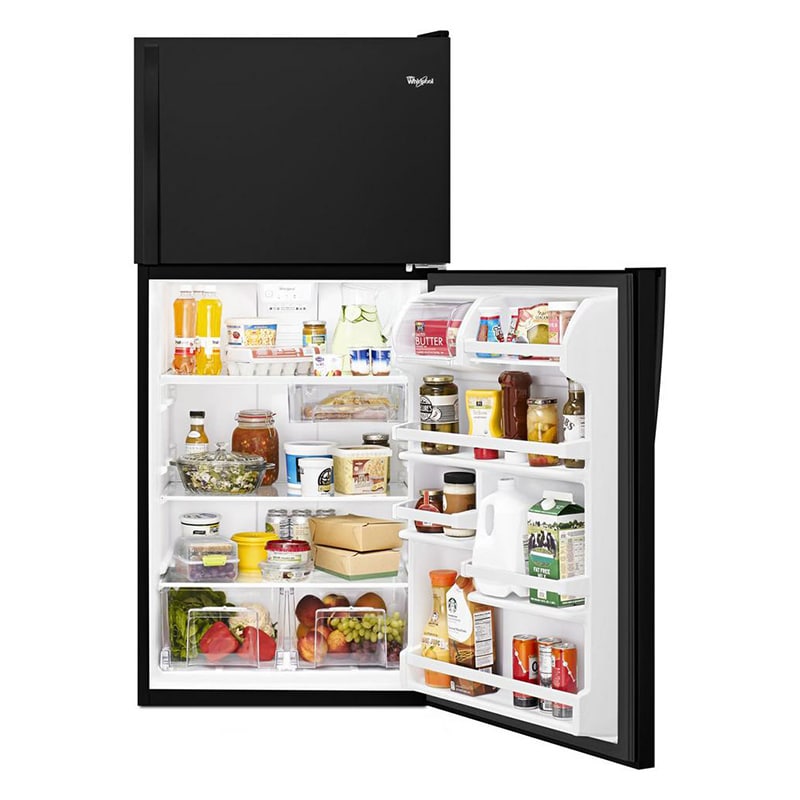 Whirlpool 30 in. 18.2 cu. ft. Top Freezer Refrigerator - Black, Black, hires