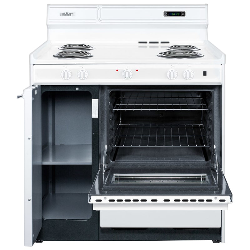 Summit 36 in. 2.9 cu. ft. Electric Range with Coil Burners - White, , hires