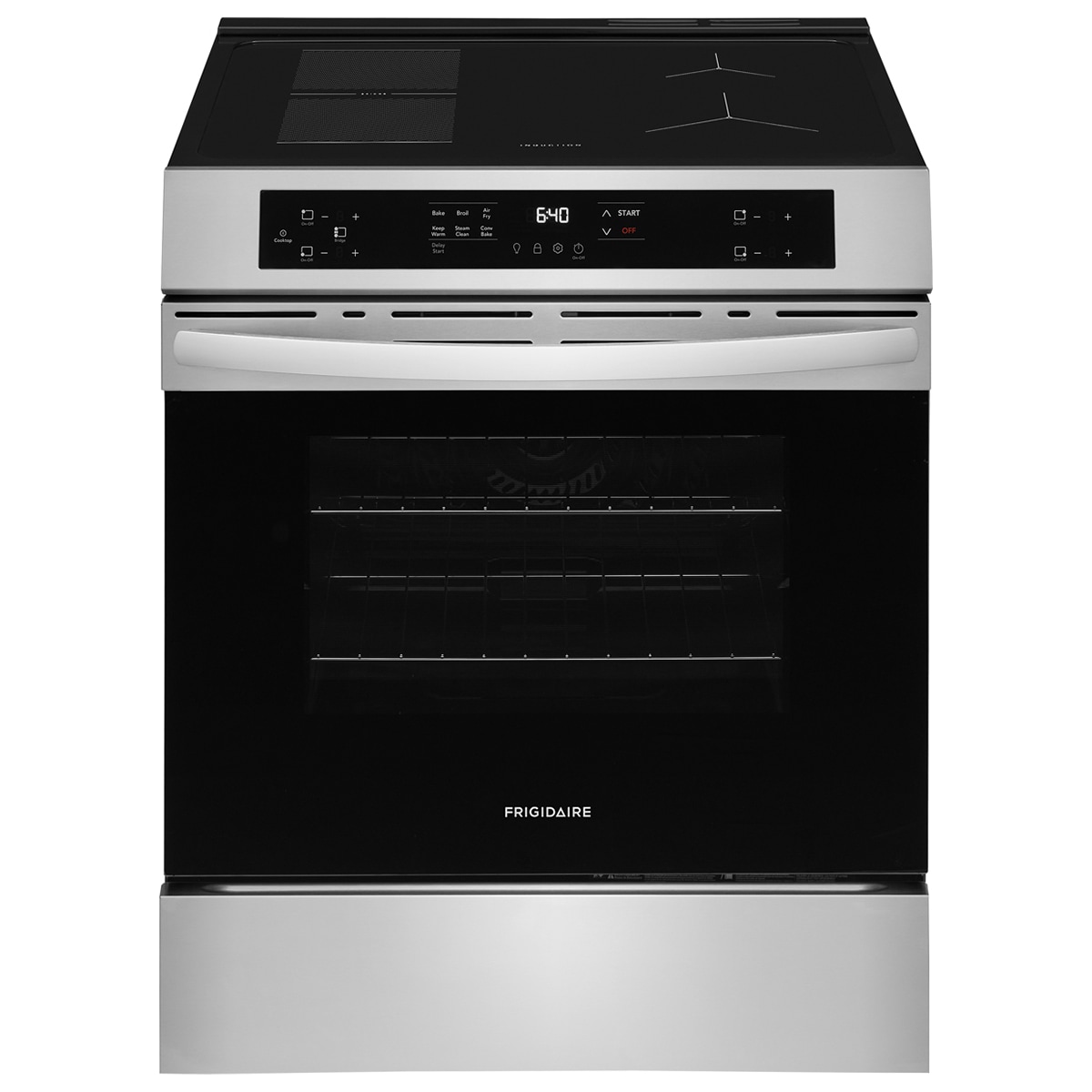 Frigidaire 30 in. 5.3 cu. ft. Air-Fry Standard Convection Steam Electric Range with 4 Induction Burners - Stainless Steel, , hires