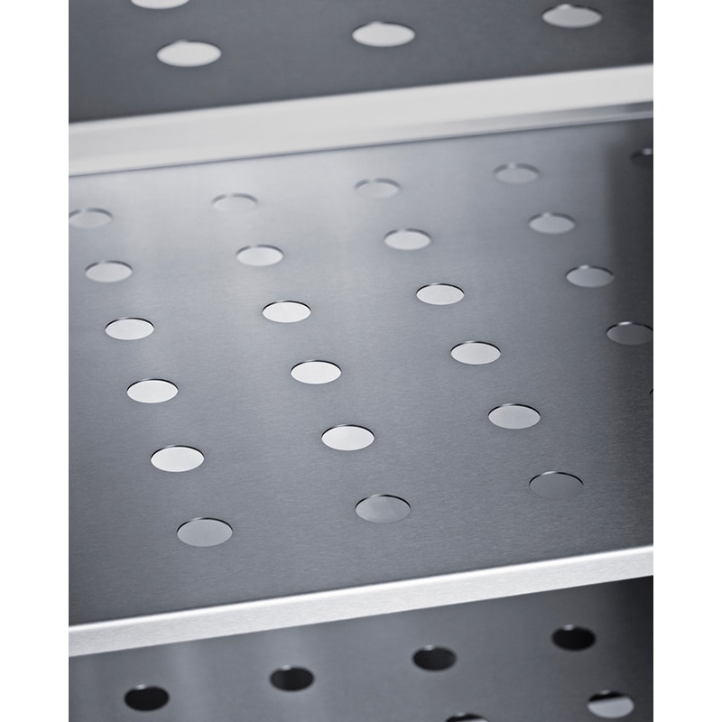 Summit 24 in. 5.1 cu. ft. Built-in Frost Free Compact Upright Freezer with Adjustable Shelves - Stainless Steel, , hires