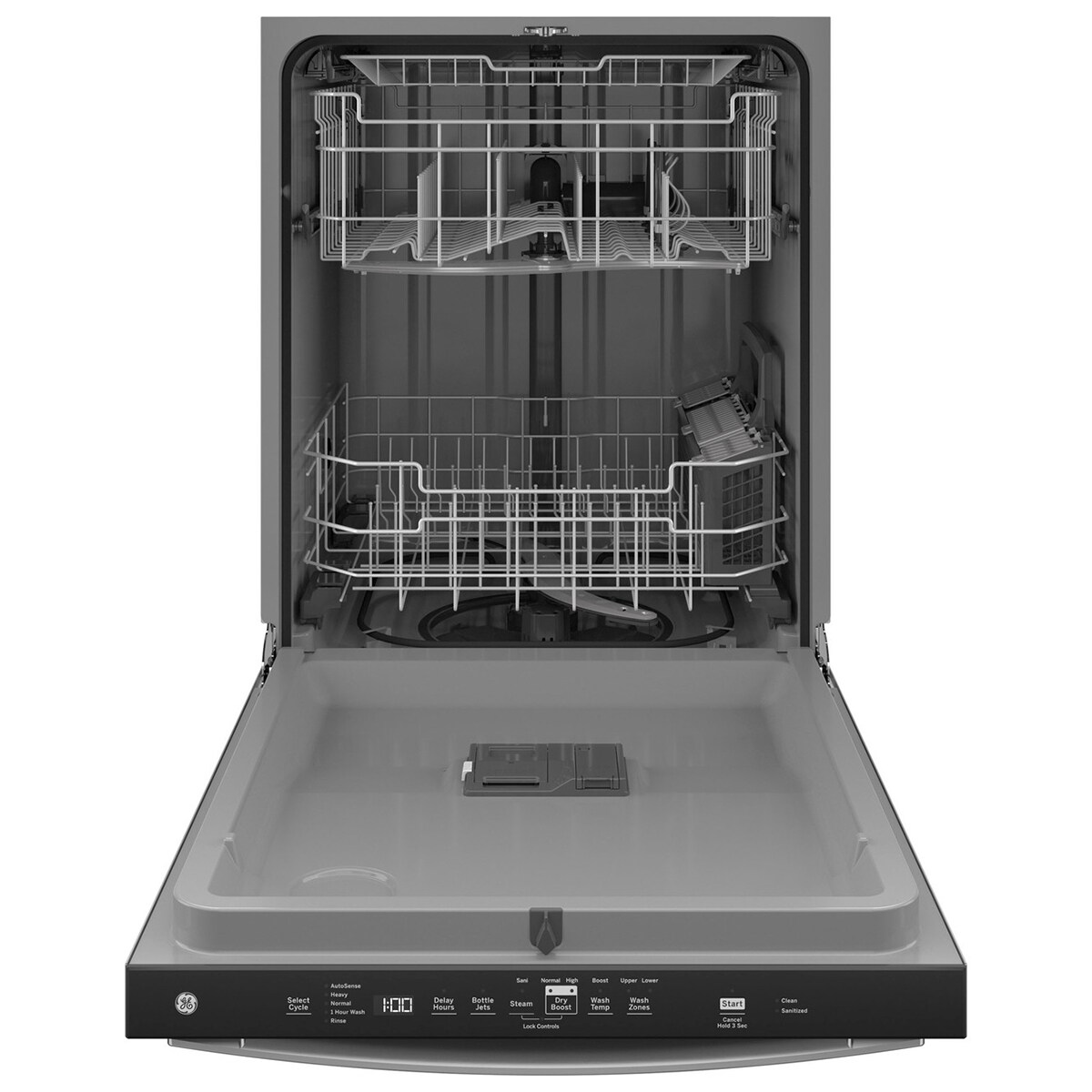 GE 24 in. Top Control Dishwasher with 50 dBA Sound Level, 3rd-Rack & Dry Boost - Fingerprint Resistant Stainless Steel, Fingerprint Resistant Stainless, hires