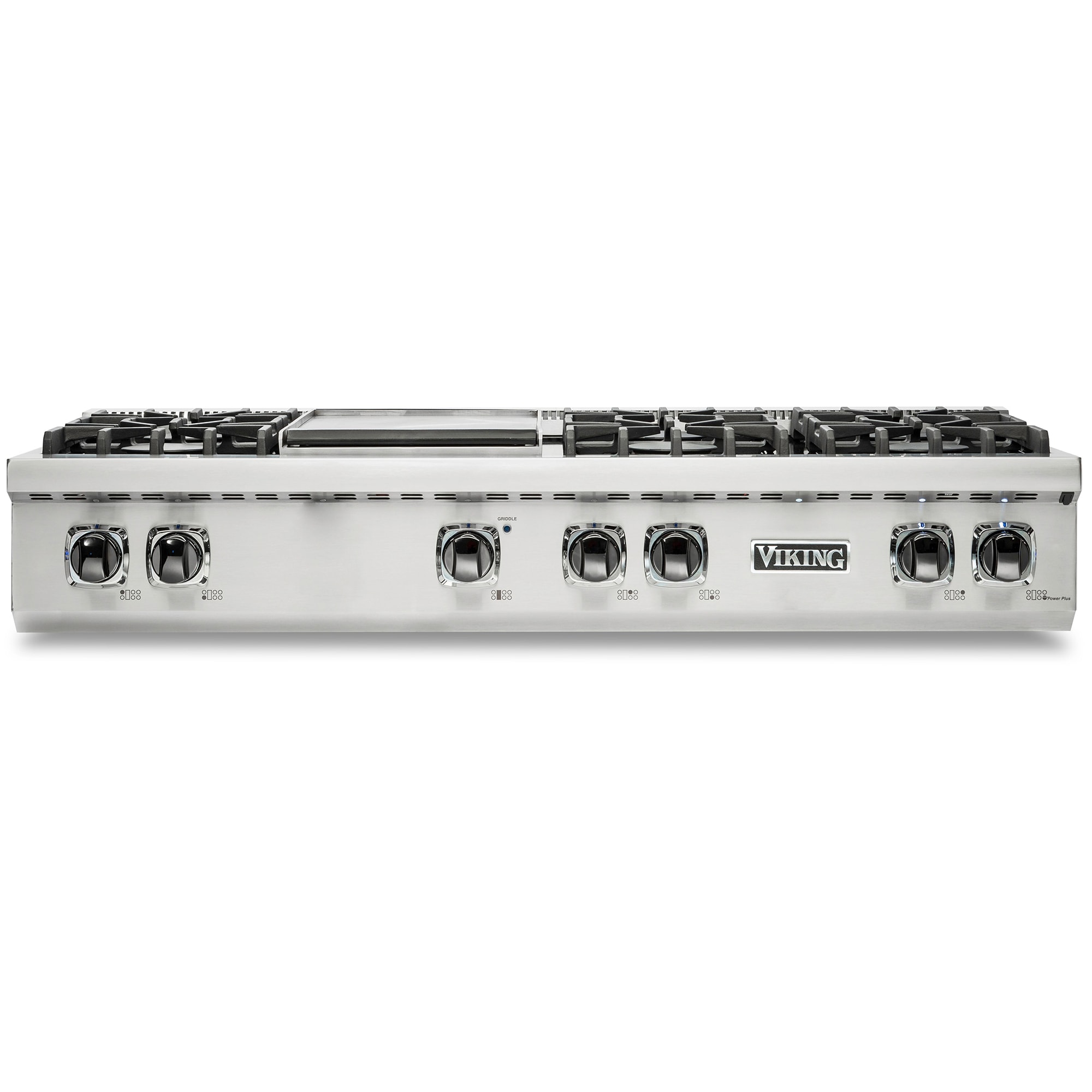 Viking 5 Series 48 in. 6-Burner LP Gas Rangetop with Griddle, Simmer Burner & Power Burner - Stainless Steel, , hires