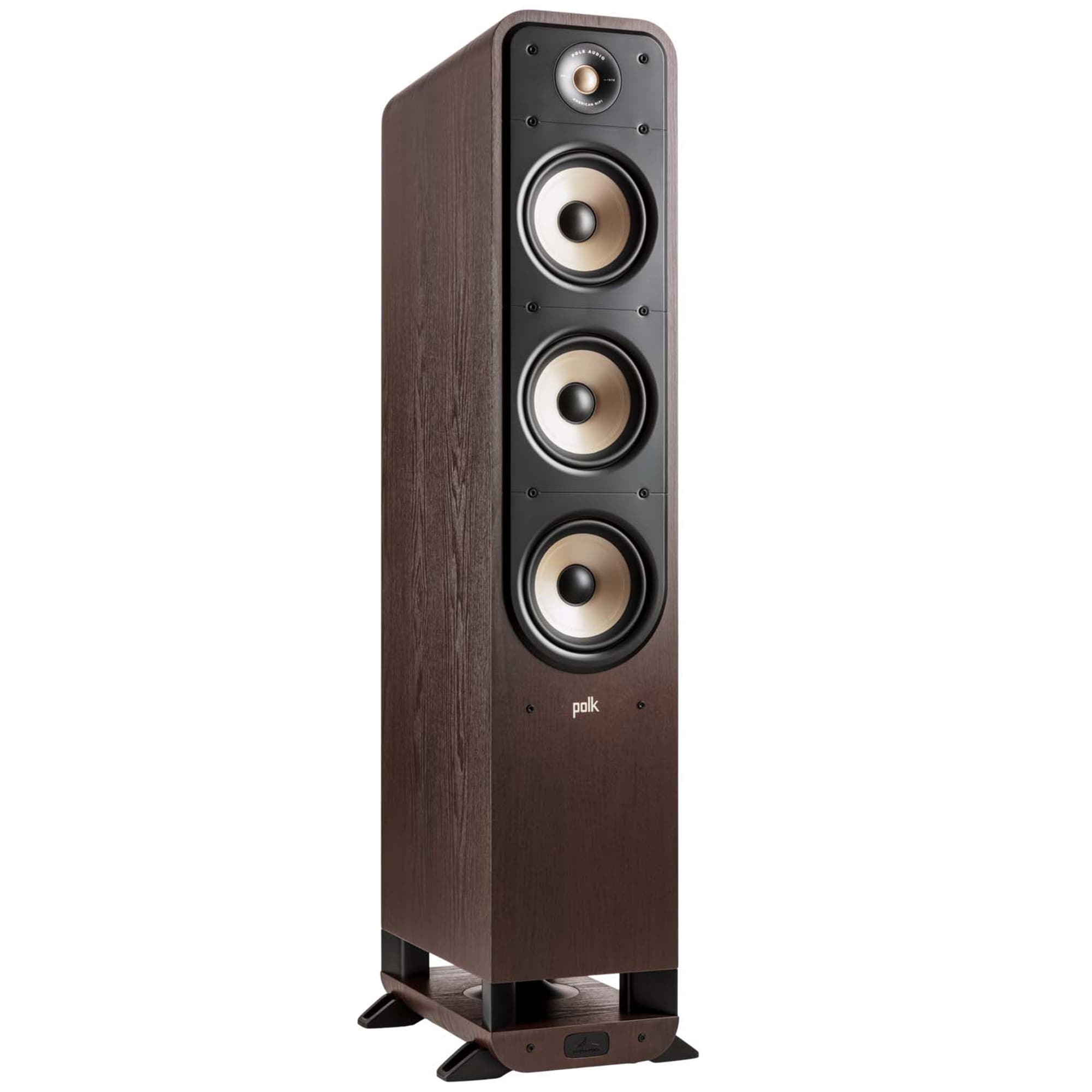 Polk Signature Elite ES60 High-Quality Large Floor-Standing Tower Speaker - Brown, Brown, hires