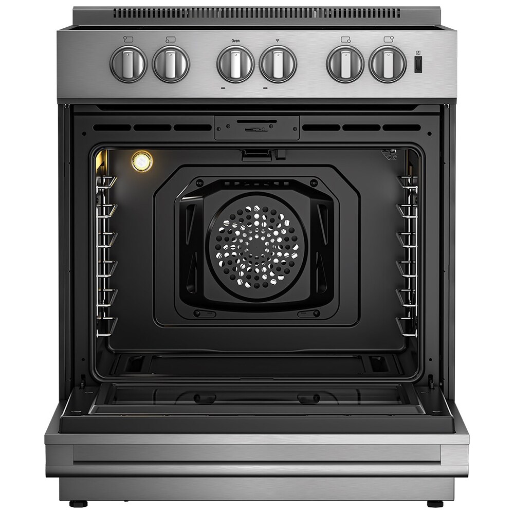 Blomberg 30 in. 5.7 cu. ft. True European Convection Slide-In Electric Range with 4 Induction Burners - Stainless Steel, , hires