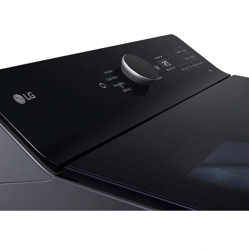 LG 27 in. 5.3 cu. ft. Smart Top Load Washer with Agitator, TurboWash3D Technology & AI Sensing - Matte Black, Matte Black, hires