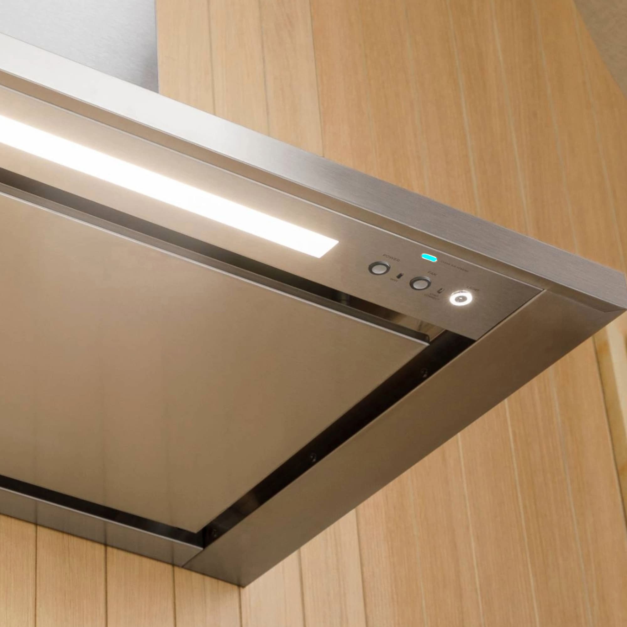 Monogram 36 in. Smart Convertible Chimney Style Range Hood with 3 Fan Speeds & 1 LED Light - Stainless Steel, , hires