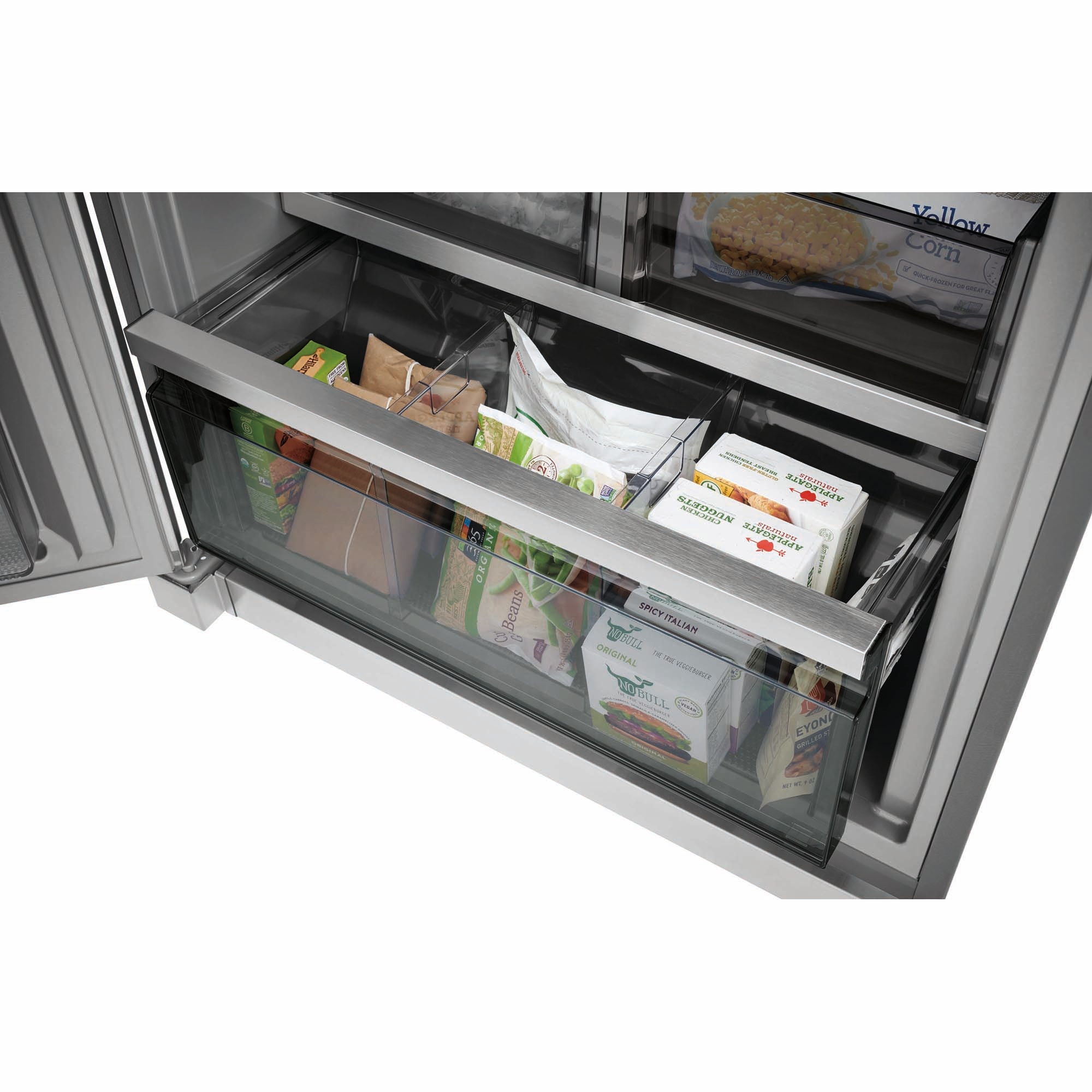 Electrolux 33 in. 18.9 cu. ft. Built-in Double-Drawers Upright Freezer with Ice-Maker & Adjustable Shelves - Stainless Steel, , hires