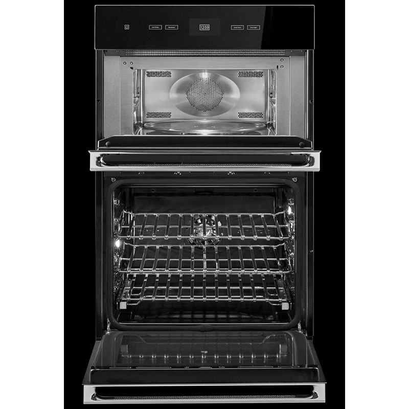JennAir Noir 27 in. 5.7 cu. ft. Speed Electric Microwave/Wall Oven Combo with Standard Convection & Sensor Cooking - Floating Glass Black, , hires
