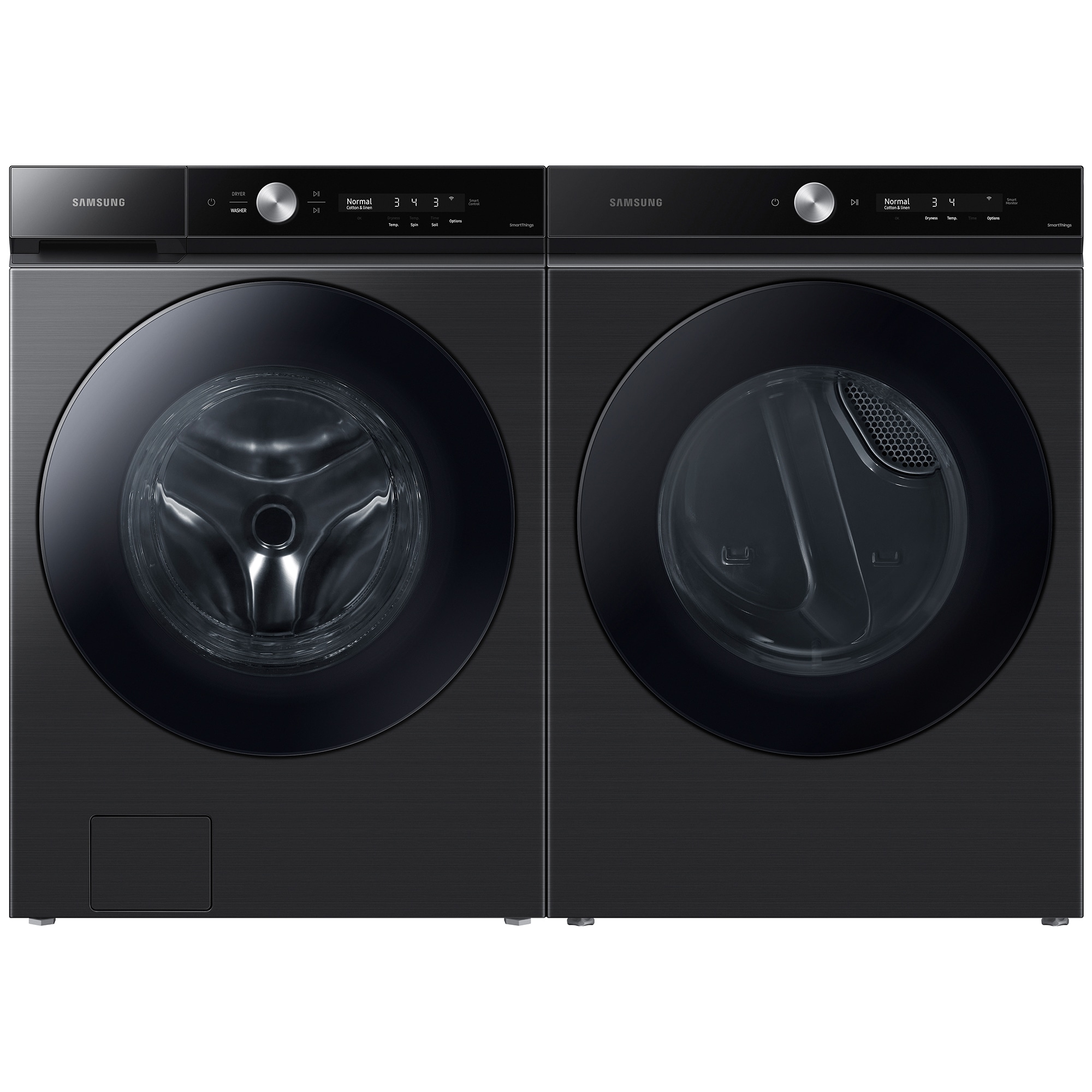 Samsung Bespoke 27 in. 7.6 cu ft. Smart Stackable Gas Dryer with Super Speed Dry, AI Smart Dial, Sensor Dry, Sanitize & Steam Cycle - Brushed Black, Brushed Black, hires