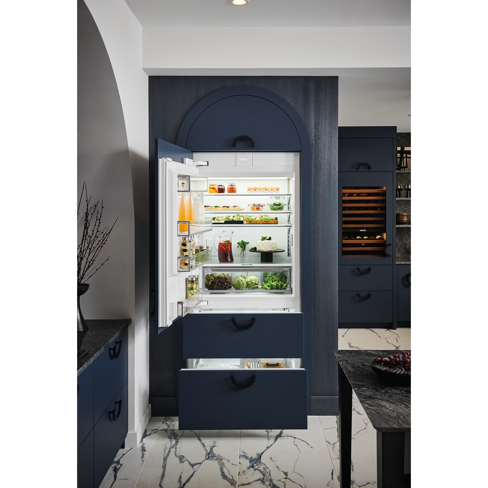 Sub-Zero 36 in. Built-In 19.6 cu. ft. Left- Hinged Counter Depth Bottom Freezer Refrigerator with Internal Filtered Water Dispenser - Custom Panel Ready, , hires