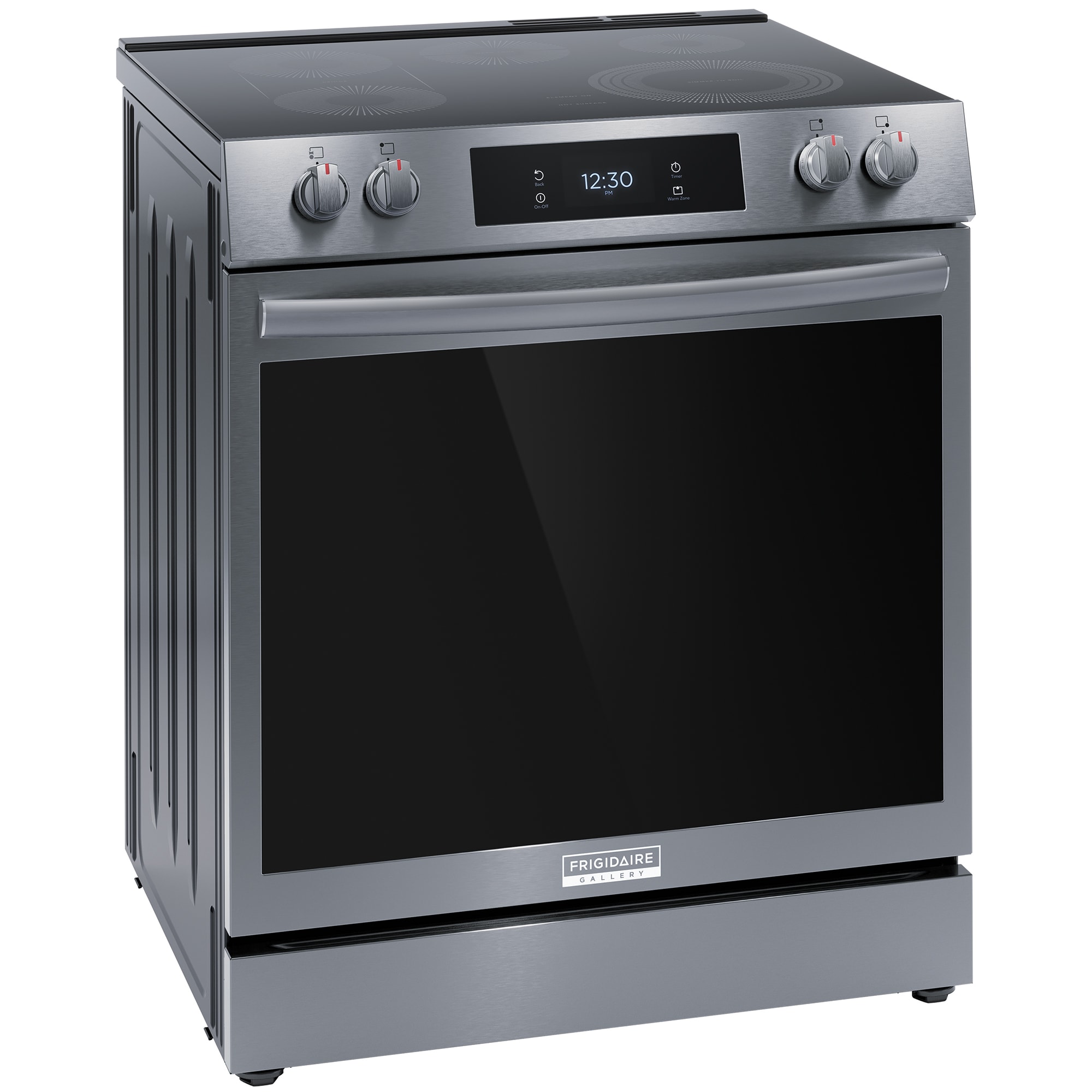 Frigidaire Gallery 30 in. 6.2 cu. ft. Air Fry True European Convection Steam Electric Range with Smoothtop Burners - Black Stainless, , hires