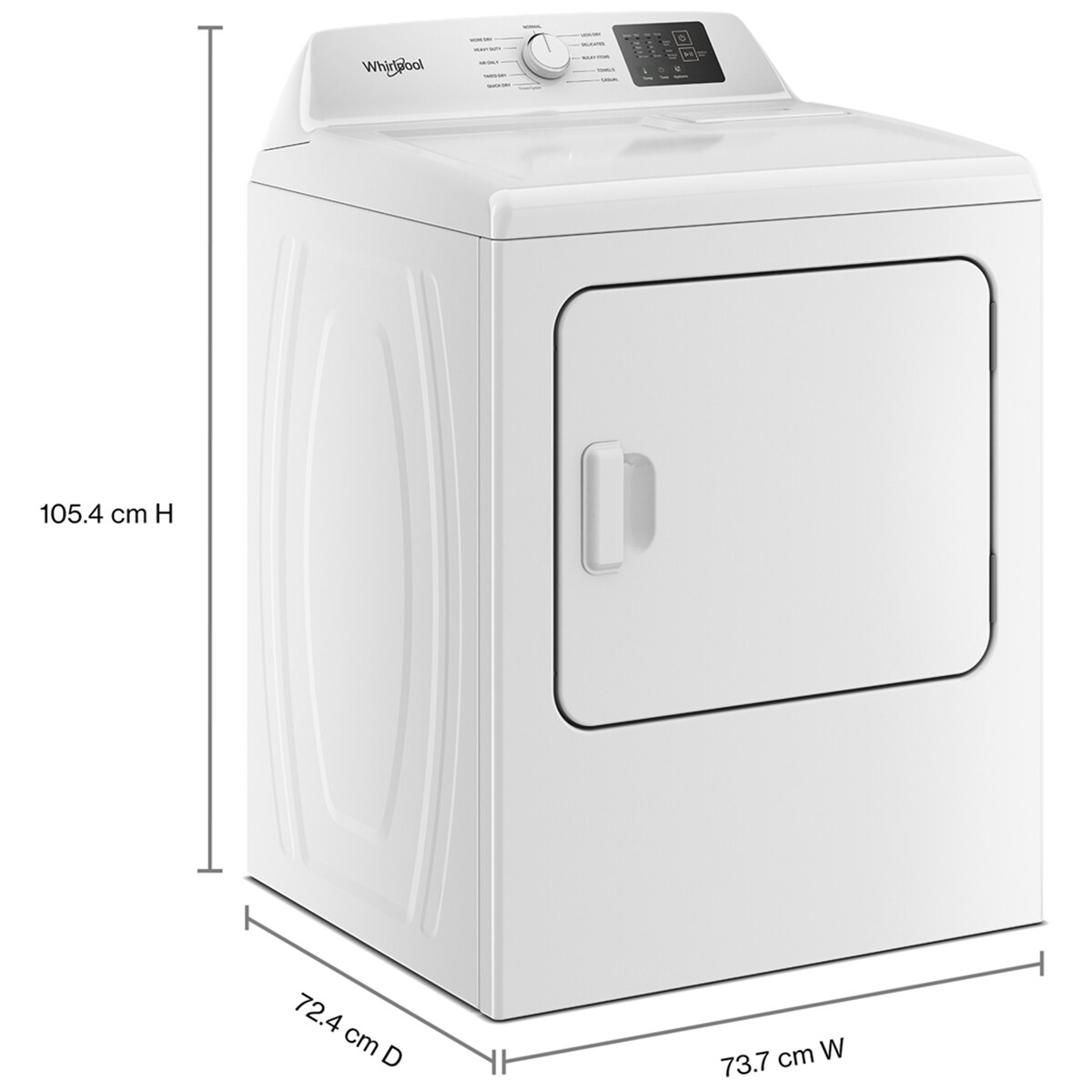Whirlpool 29 in. 7.0 cu. ft. Electric Dryer with Sensor Dry - White, , hires