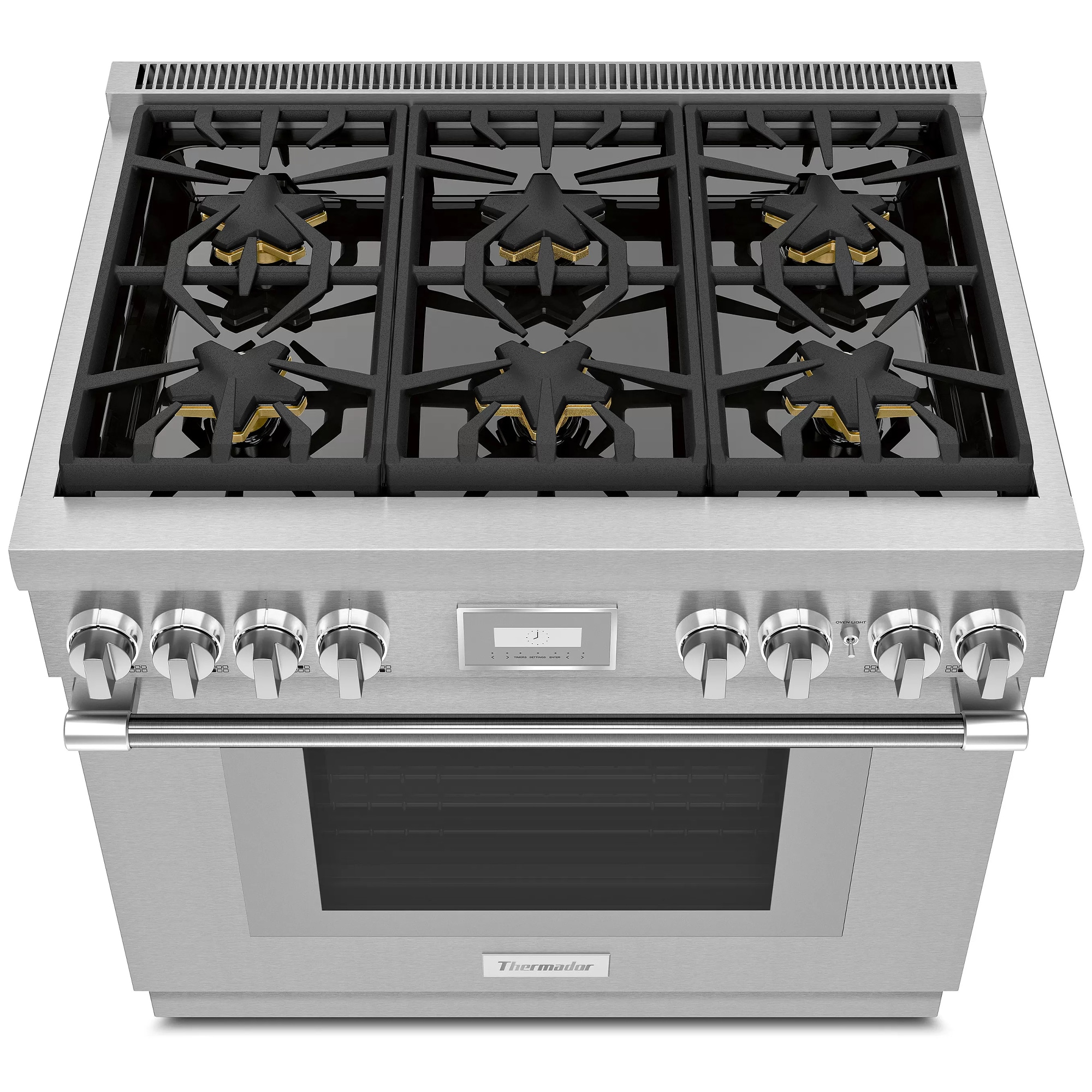 Thermador Pro Harmony Professional Series 36 in. 4.9 cu. ft. Smart True European Convection Dual Fuel Range with 6 Sealed Burners - Stainless Steel, , hires