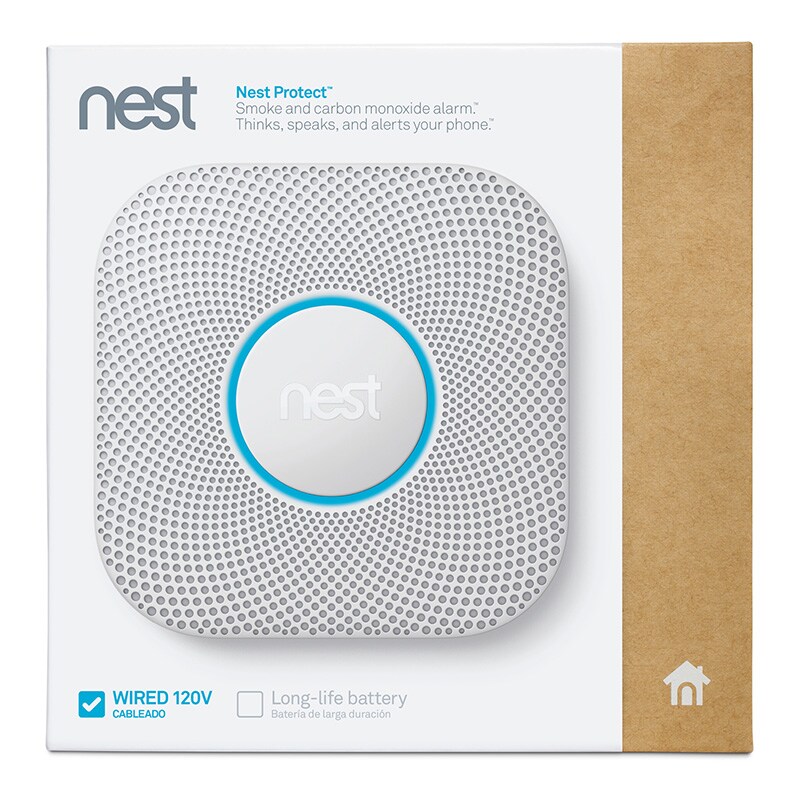 Google Nest Protect Wired Smoke and Carbon Monoxide Detector White