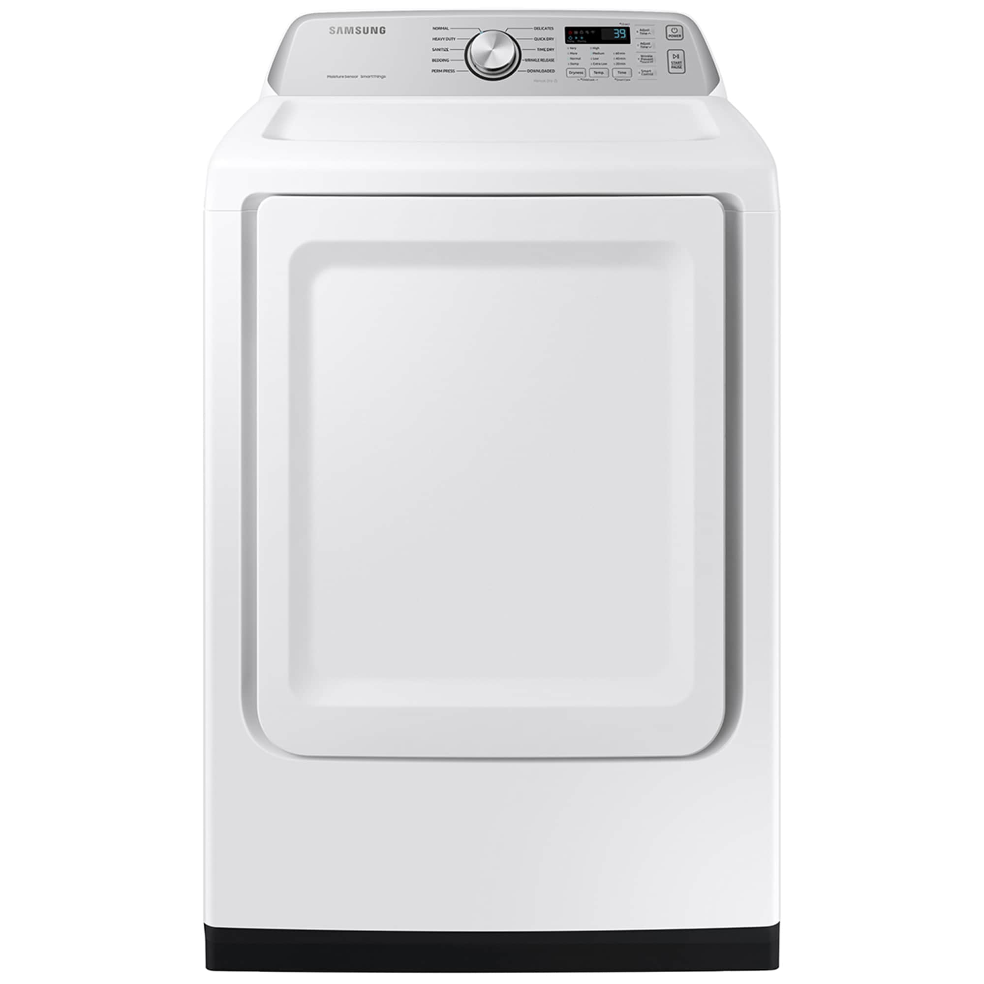 Samsung 27 in. 7.4 cu. ft. Smart Electric Dryer with Sanitize Cycle & Sensor Dry - White, White, hires