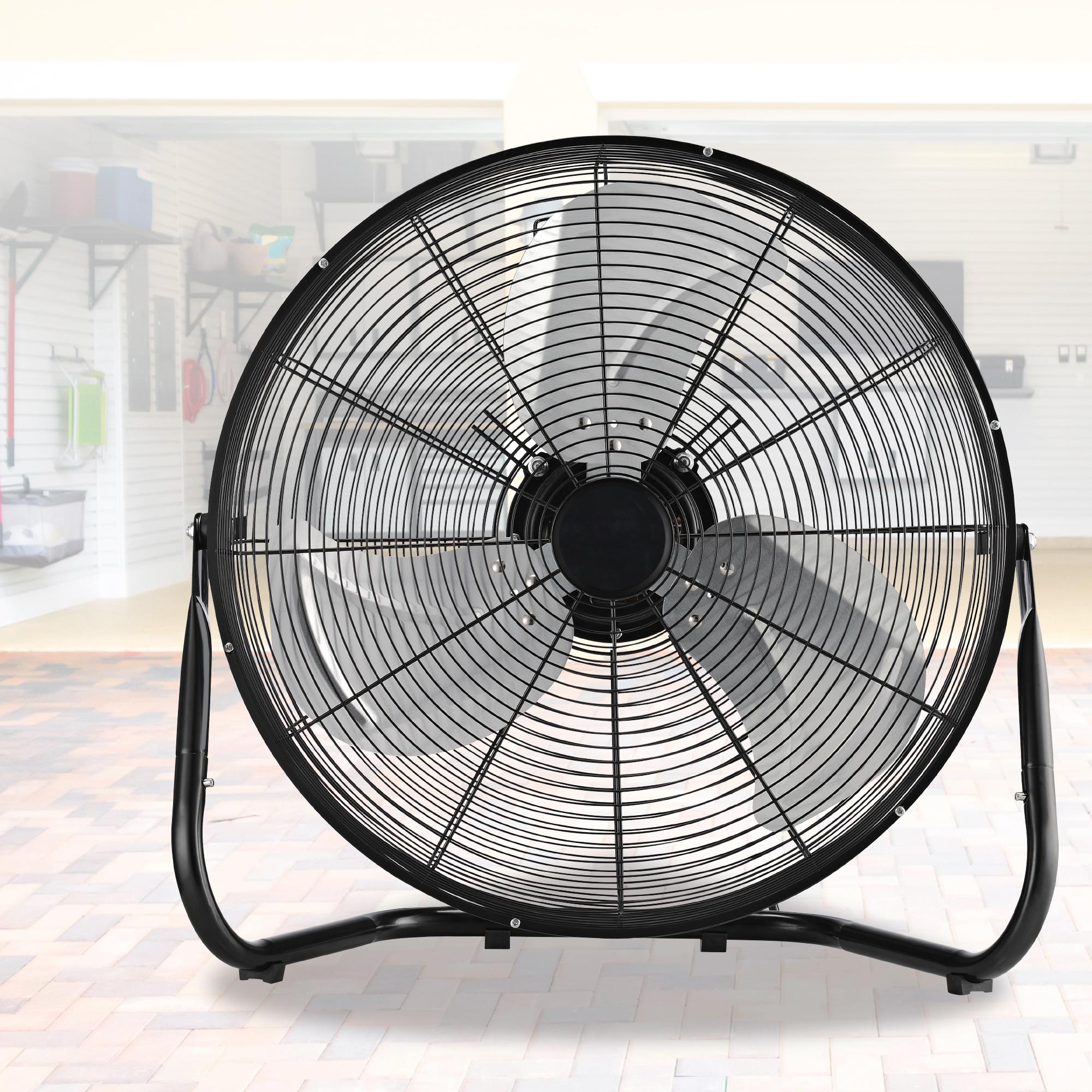 Lifesmart Floor Fan with 3 Speed Settings & Adjustable Tilt - Black, , hires