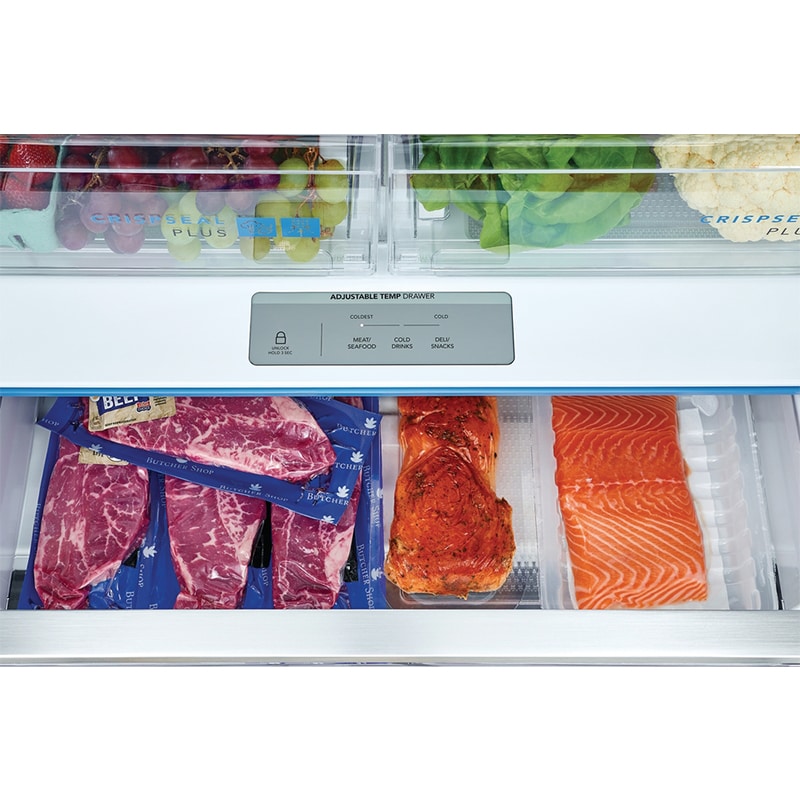 Frigidaire Gallery 36 in. 27.8 cu. ft. French Door Refrigerator with Ice & Water Dispenser - Smudge-Proof Black SS, Smudge-Proof Black SS, hires