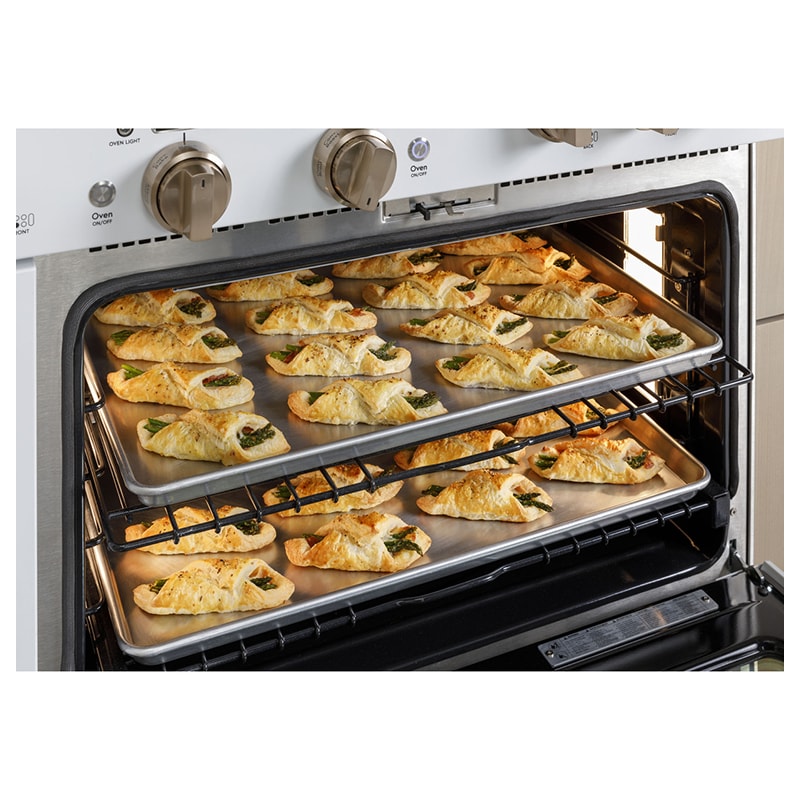 Cafe 36 in. 5.7 cu. ft. Smart Air Fry True European Convection Dual Fuel Range with 6 Sealed Burners - Matte White, Matte White, hires