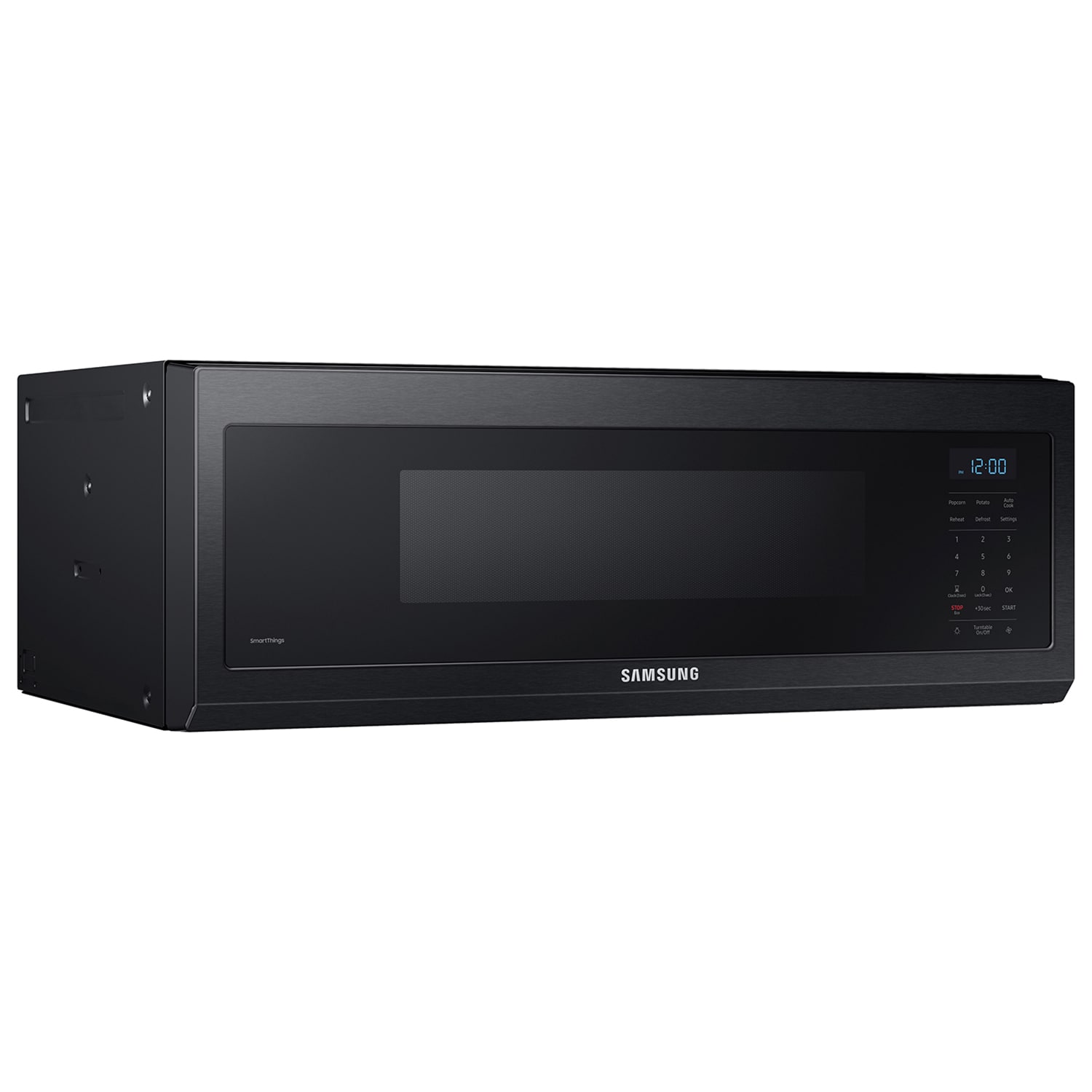 Samsung 30 in. 1.1 cu. ft. 1100W Low Profile Smart Over-the-Range Microwave with 400 CFM - Matte Black Steel, , hires