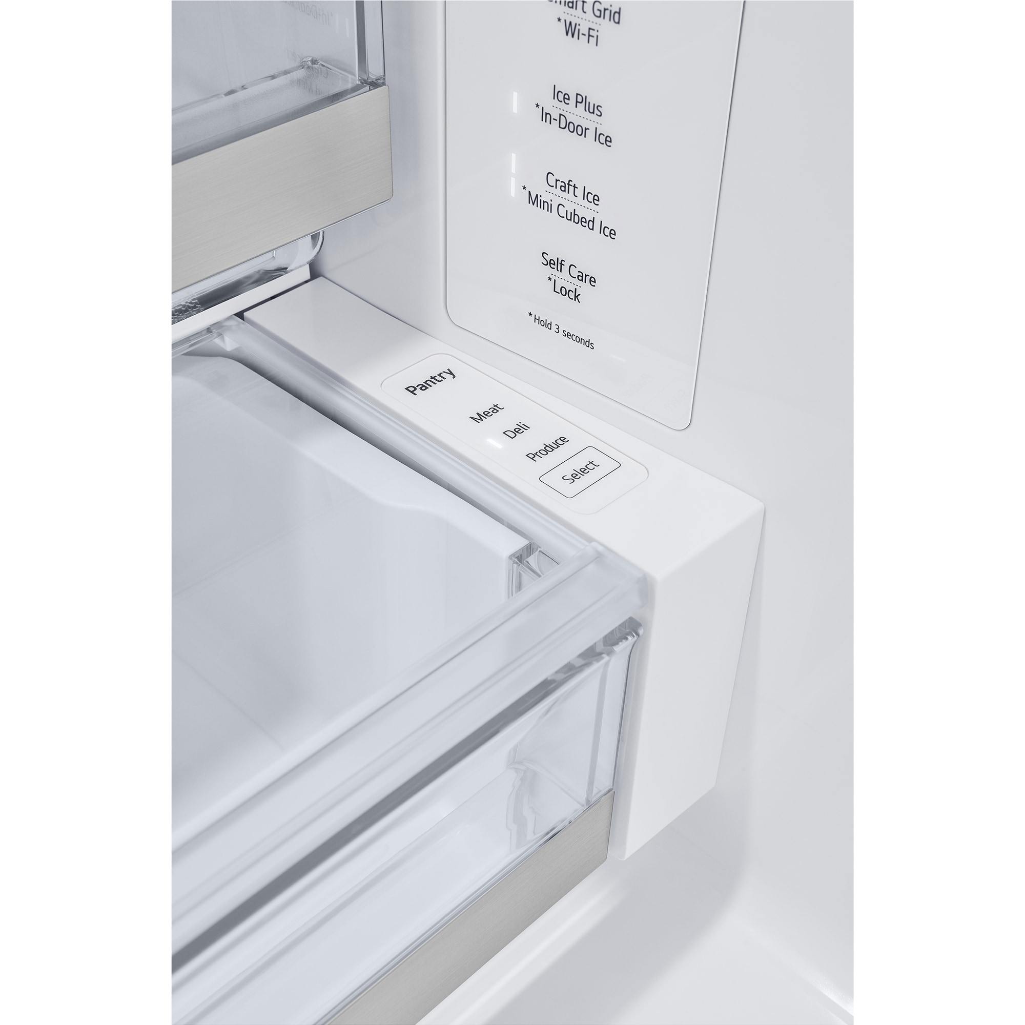 LG 36 in. 25.5 cu. ft. Smart Counter Depth French Door Refrigerator with Ice & Water Dispenser - PrintProof Black Stainless Steel, PrintProof Black Stainless Steel, hires