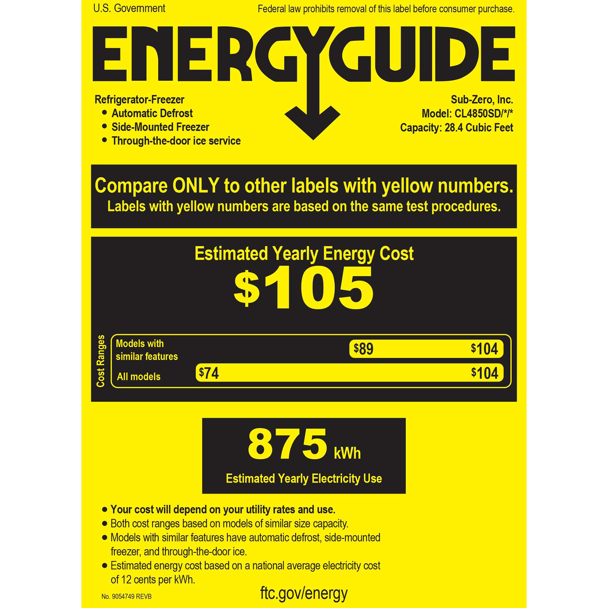 Sub-Zero Classic 48 in. 28.4 cu. ft. Built-In Smart Counter Depth Side-by-Side Refrigerator with Professional Handles, External Ice & Water Dispenser - Stainless Steel, , hires