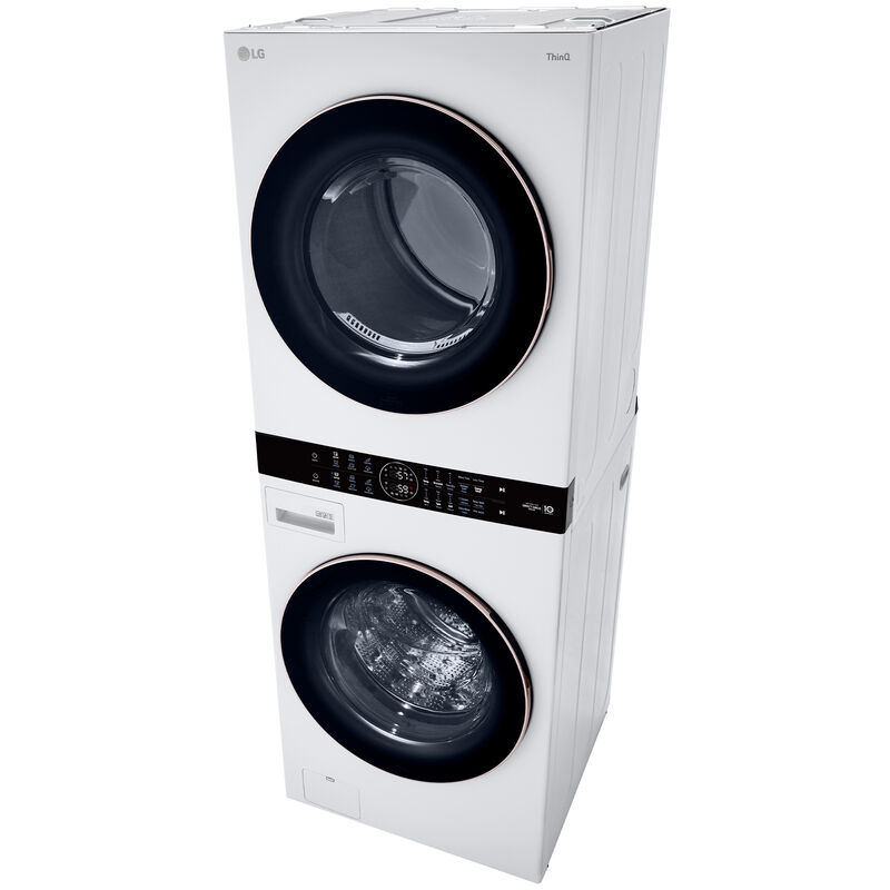 LG 27 in. WashTower with 4.5 cu. ft. Washer with 6 Wash Programs & 7.4 cu. ft. Electric Dryer with 6 Dryer Programs, Sensor Dry & Wrinkle Care - White, White, hires