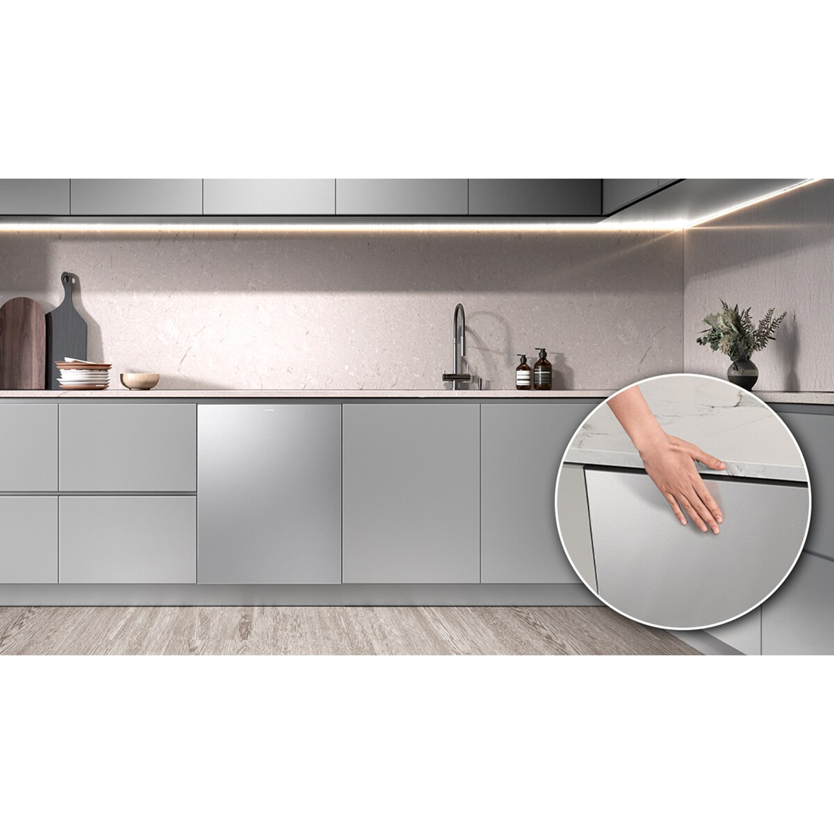 Samsung Bespoke 24 in. Top Control Smart Dishwasher with 38 dBA Sound Level, 3rd-Rack, Smart Dry with AutoRelease Door - Fingerprint Resistant Stainless Steel, , hires