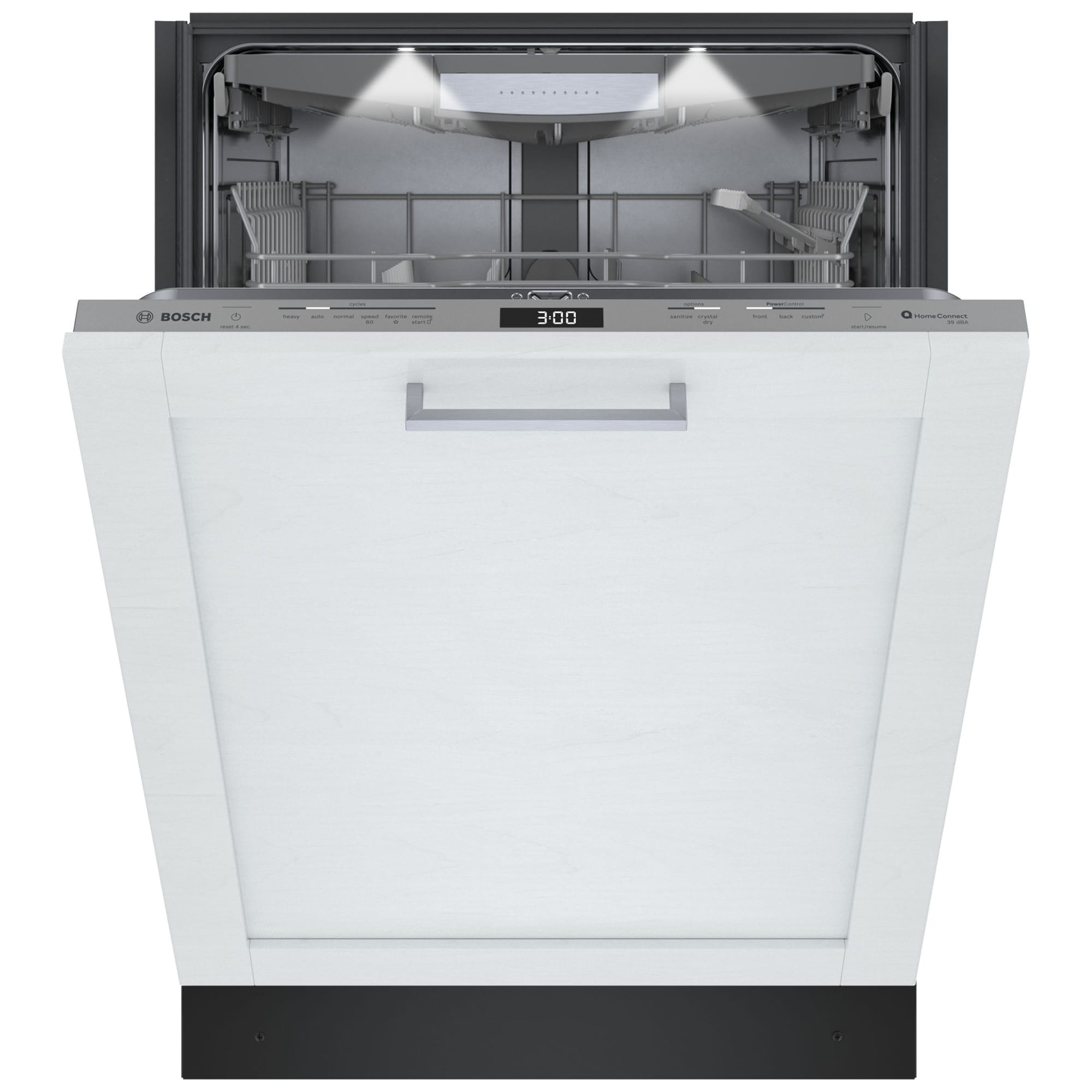 Bosch Benchmark 24 in. Top Control Smart Dishwasher with 39 dBa Sound Level, 3rd-Rack & CrystalDry - Custom Panel Ready, Custom Panel Required, hires