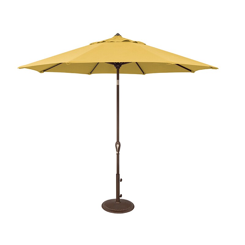 SimplyShade Aruba 9' Octagon Auto Tilt Market Umbrella in Solefin Fabric - Lemon, Yellow, hires