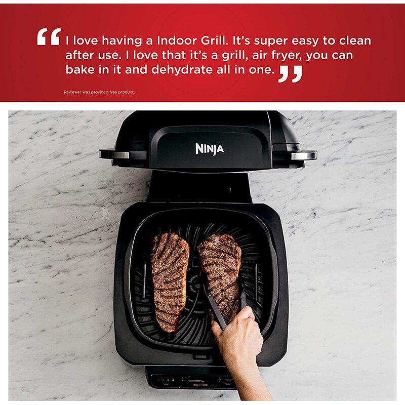 Ninja Foodi 5in1 Indoor Electric Grill with 4qt. Air Fryer P.C
