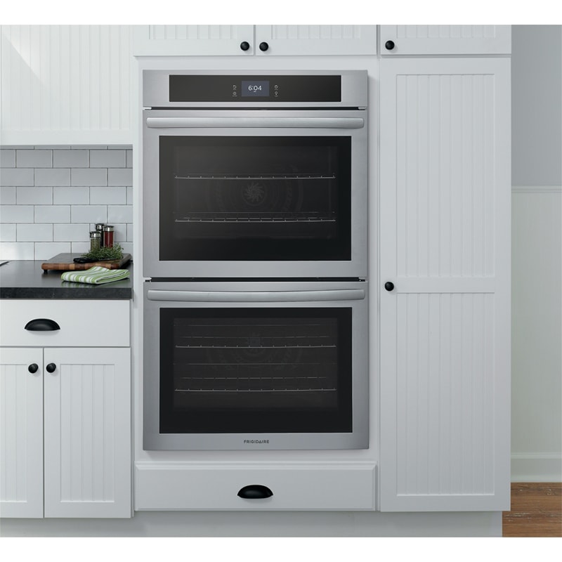 Frigidaire 30 in. 10.6 cu. ft. Top Control Electric Double Wall Oven with Standard Convection - Stainless Steel, Stainless Steel, hires