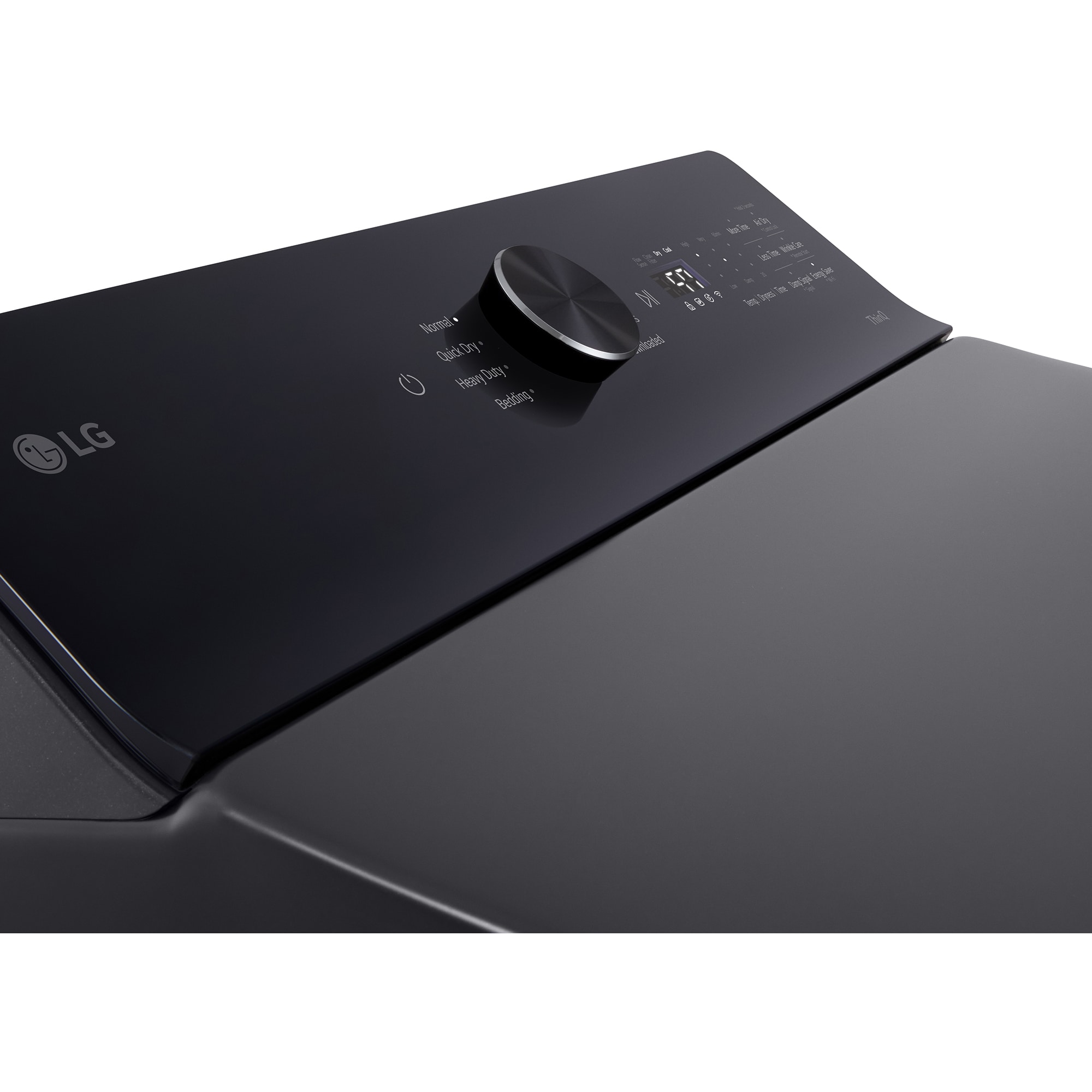 LG 27 in. 7.3 cu. ft. Smart Electric Dryer with AI Sensor Dry - Platinum Black, Platinum Black, hires