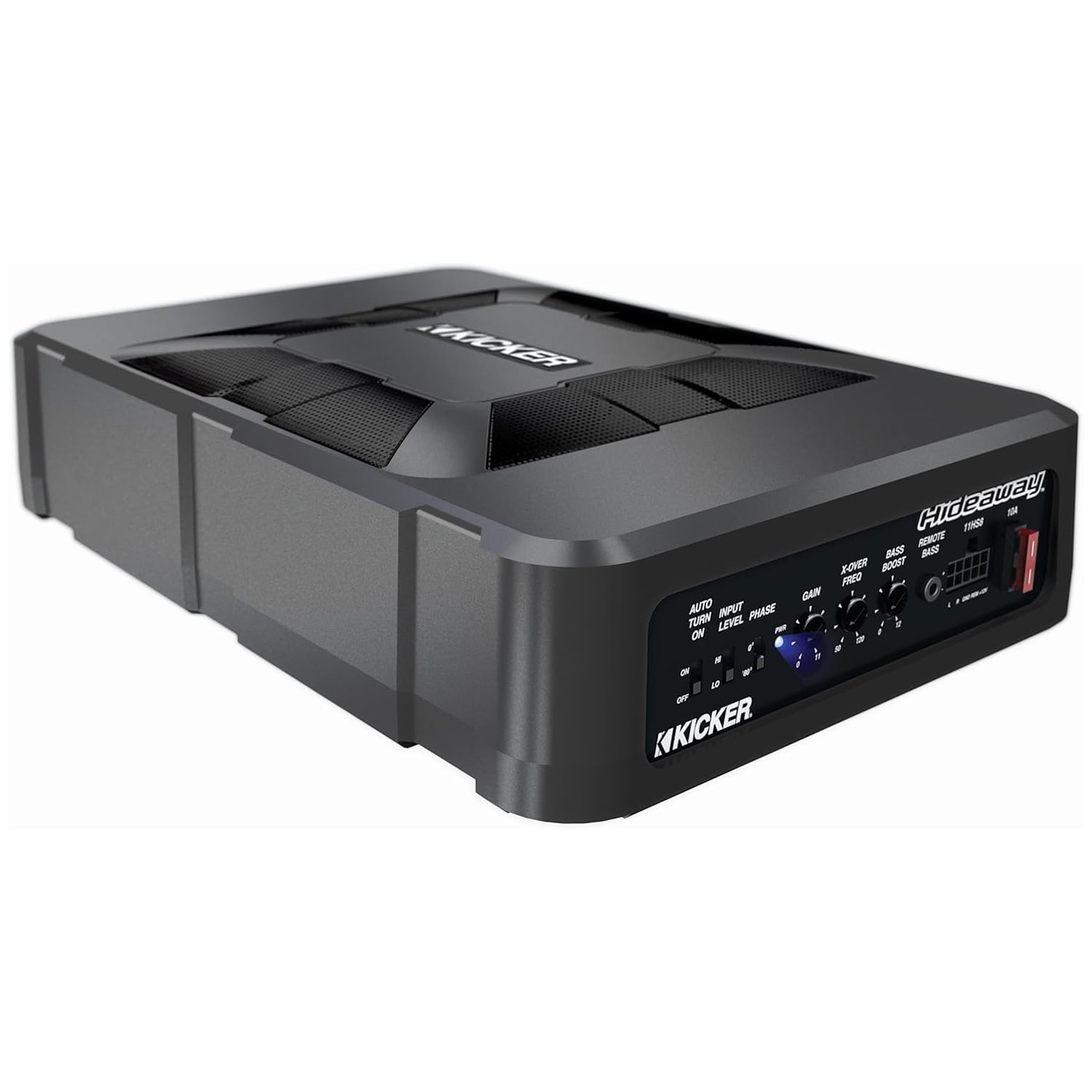 Kicker Hideaway 8" Compact Powered Subwoofer - Black, , hires