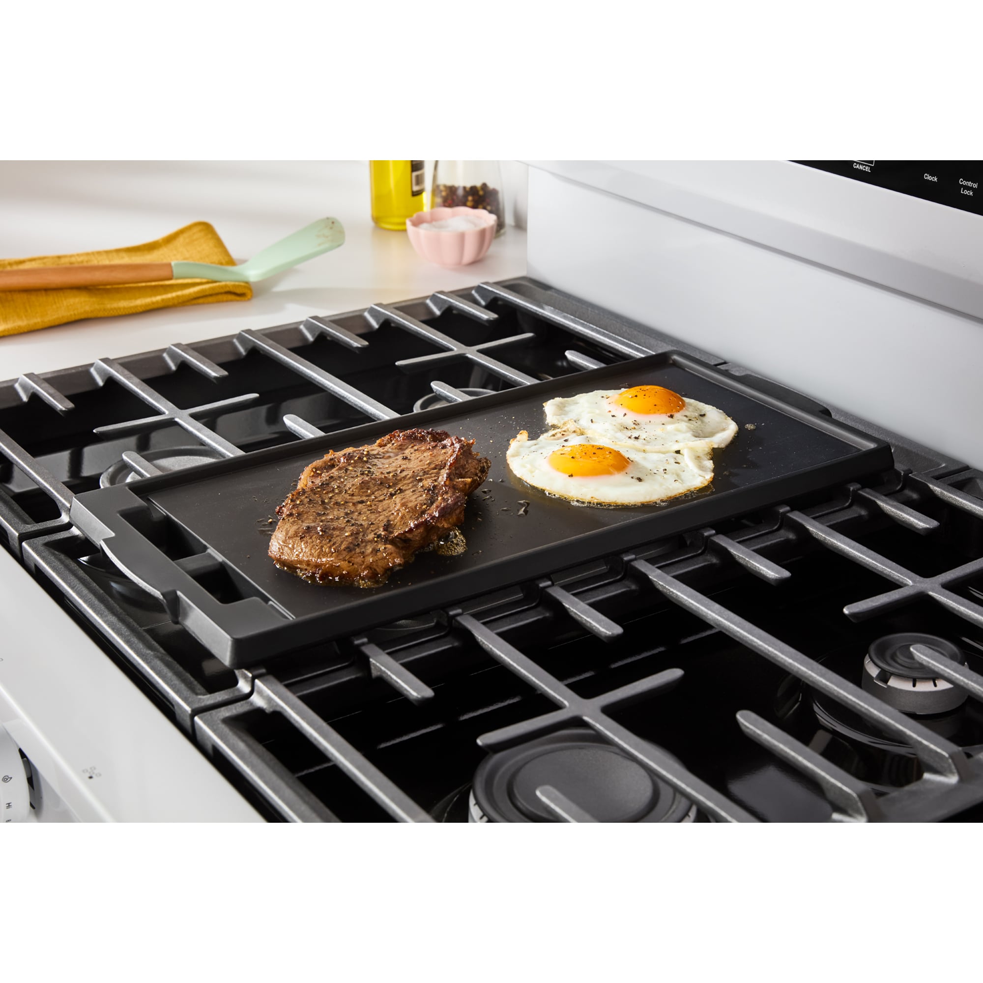 Whirlpool 30 in. 5 cu. ft. Air Fry Standard Convection Gas Range with 5 Sealed Burners - White, White, hires